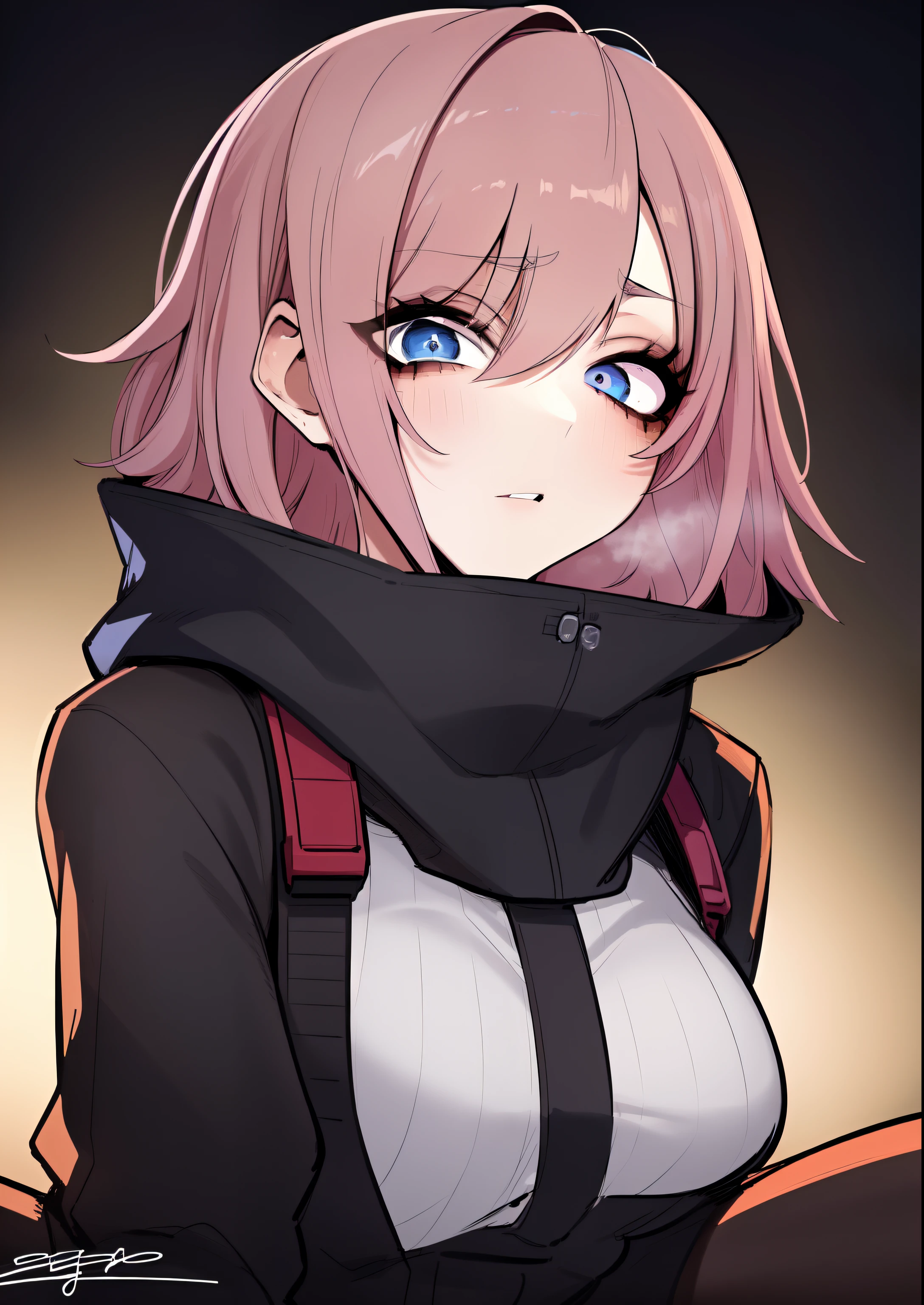 Stable Diffusion prompt:
anime girl,pink short hair,brown coat,black miniskirt,white sweater,boots,jk,beautiful detailed eyes,beautiful detailed lips,extremely detailed eyes and face,long eyelashes,(best quality,4k,8k,highres,masterpiece:1.2),ultra-detailed,(realistic,photorealistic,photo-realistic:1.37),HDR,UHD,studio lighting,ultra-fine painting,sharp focus,physically-based rendering,extreme detail description,professional,vivid colors,bokeh,portraits,anime