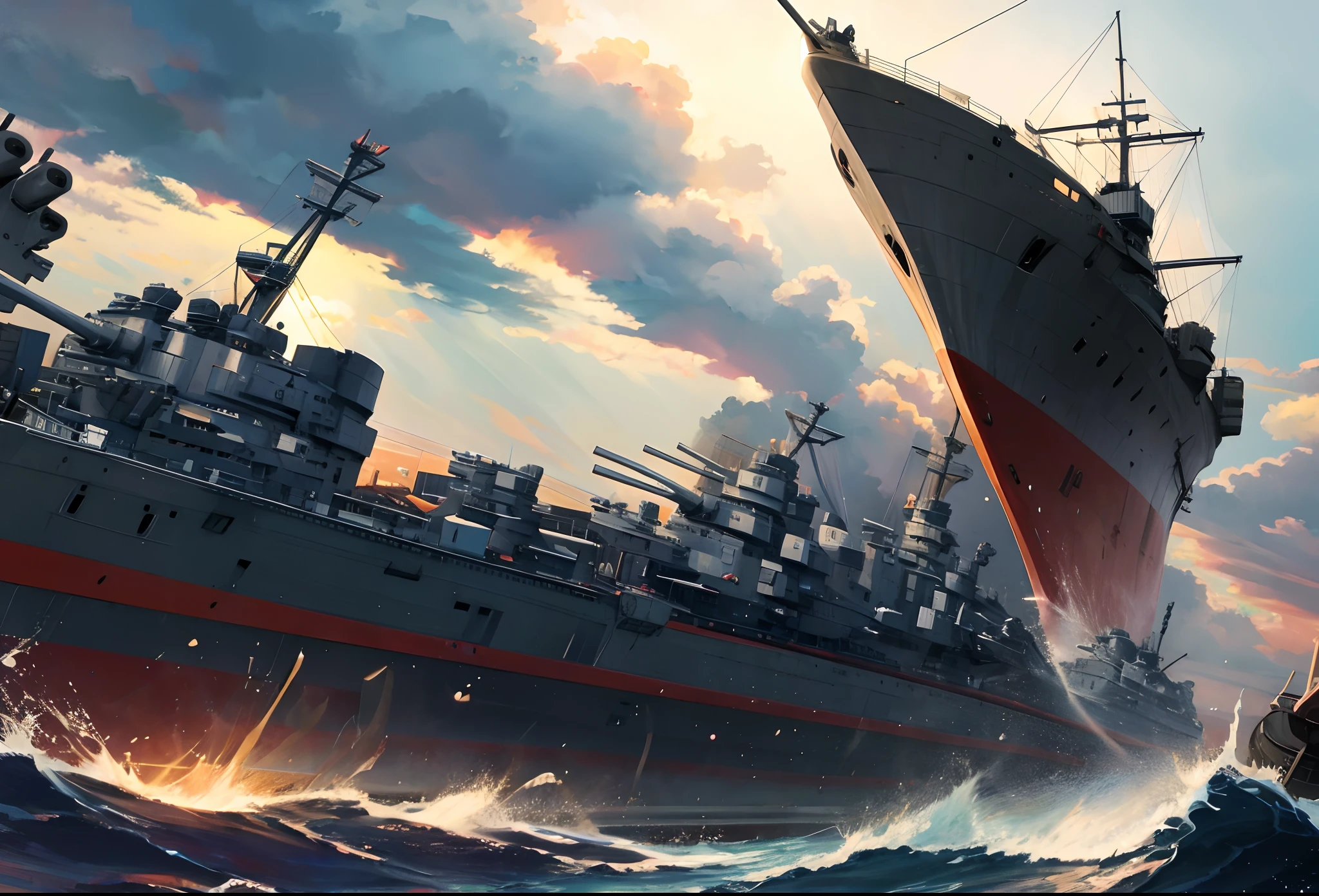 Super big battleship