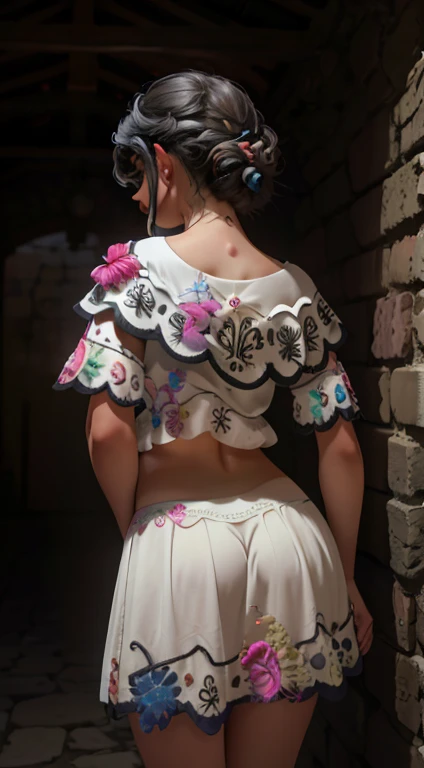 fotografia, Bokeh, Altas, ultra detalhado, detalhes intrincados, absurdos, master part, INTERVALO 1girl, mulher lindamente detalhada, whole body view, seios grandes, Mamalhuda, pernas voluptuosas sob o vestido, Corpo alto, boca lindamente detalhada, olhos e rosto extremamente detalhados, belos olhos detalhados, Sombra fosca, Cilia, delineador, Batom Ultra Brilhante, (pouty lips:1.3), maquiagem, whole body view, seios grandes, Mamalhuda, pernas voluptuosas sob o vestido, Corpo alto, corar, quebrar pose sexy, suar, cintura estreita, quadris grandes, seios gigantescos, barefoot, Fundo detalhado do quebrar, quebrar Mirabel madrigal, glasses, quebrar, standing, casa, interior, cama, backview