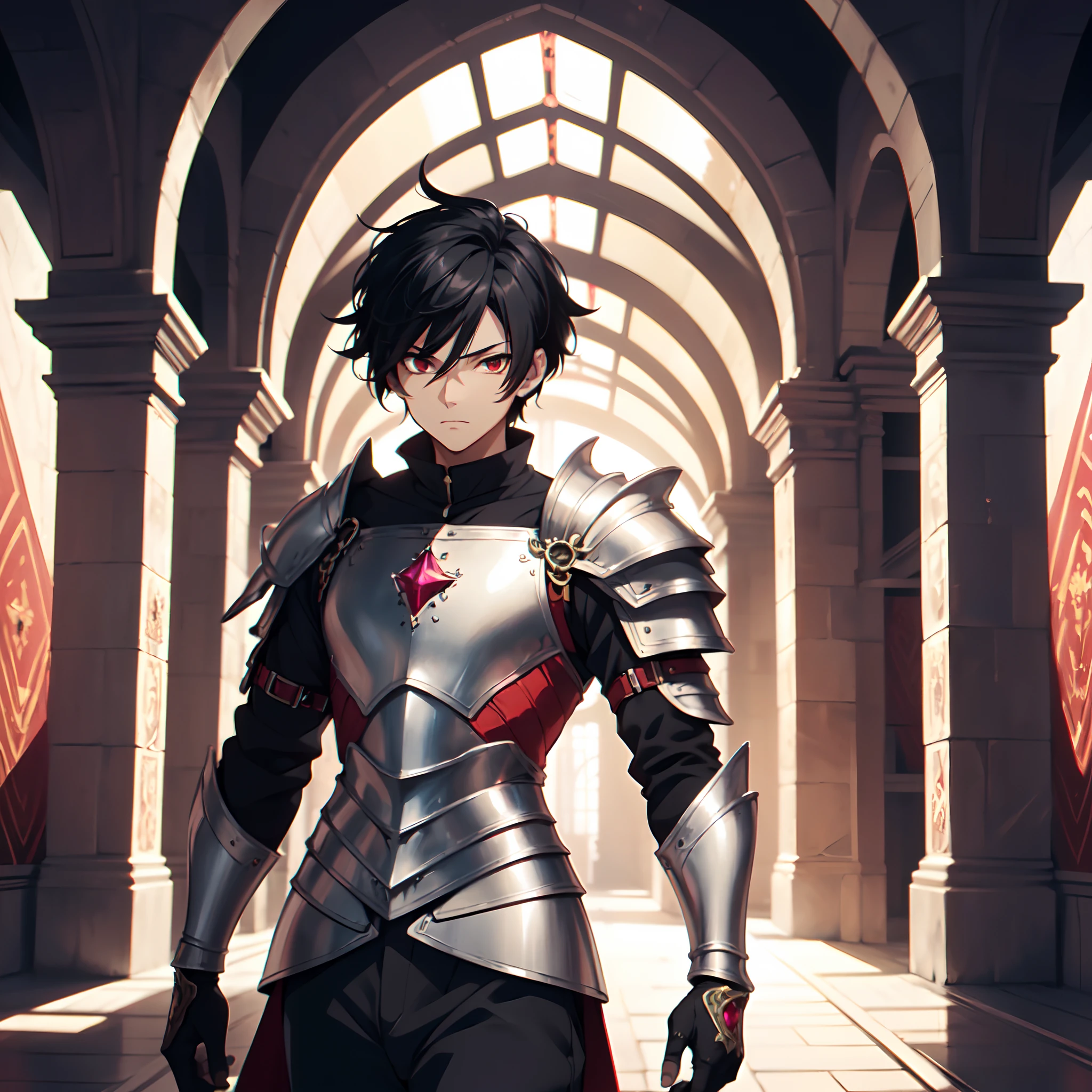 128K Ultra High Definition,
128K Ultra High Quality,
128K Ultra High Resolution,
Best Definition,
Best Quality,
Best Resolution,
Perfectly Detailed,
Perfectly Designed,
Extremely Detailed,
Extremely Designed,
Hyper Detailed,
Hyper Definition,
Hyper Quality,
Hyper Resolution,
Masterpiece,
(((Anime))),
Body Shot,
(((Boy))),
Handsome,
Muscular Body,
(((Black Short Hair))),
(((Red Eyes))),
(((Hyper Detailed & Perfectly Designed With Ultra High Quality Red Ruby Warlord Armor))),
(((Inside Of Medieval Royal Palace Background Scenery))),