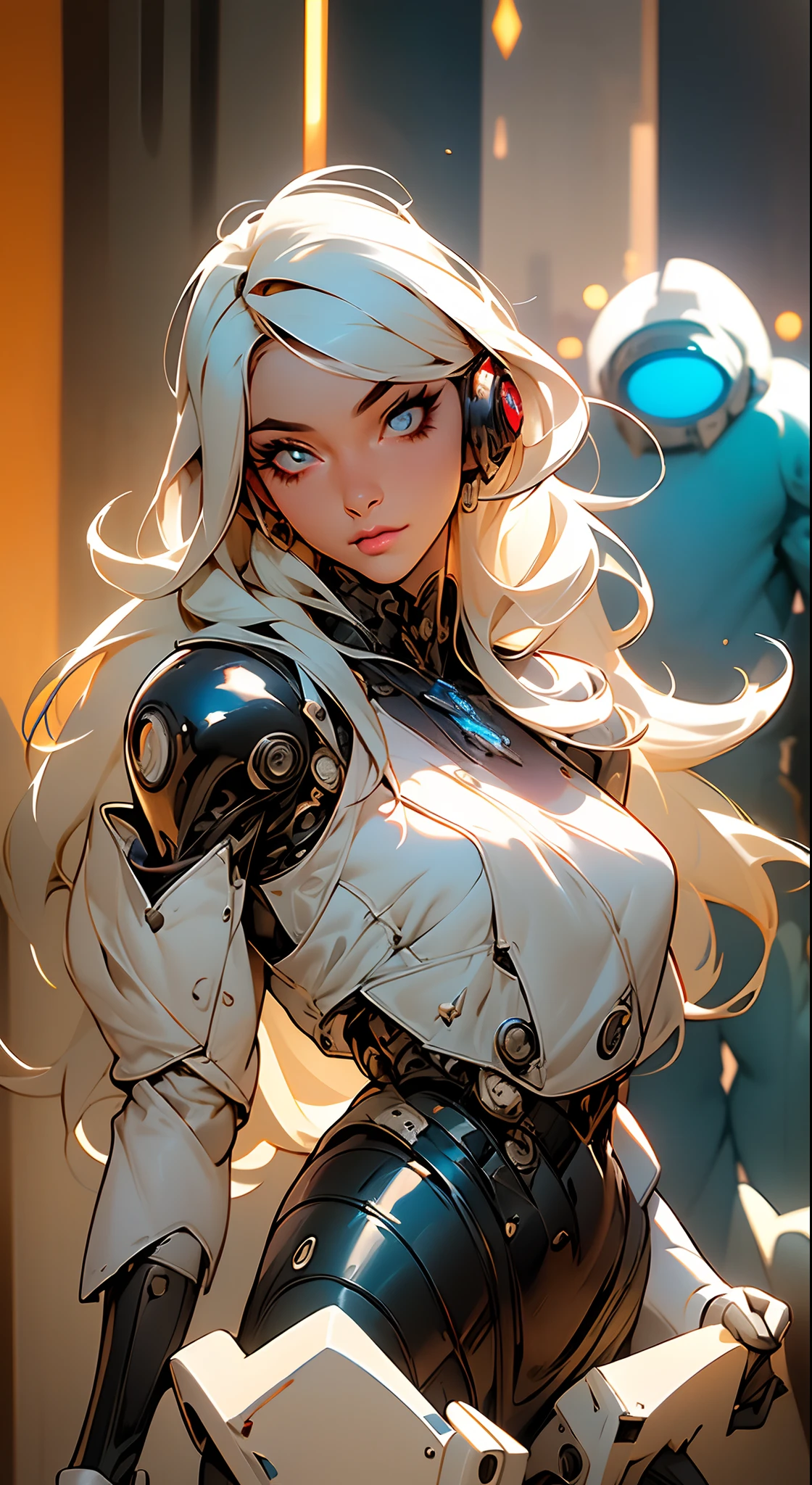 (Detailed illustrations,Very detailed and detailed drawing,delicated lines，slow, fast, fast, fast, fast,realistic texture expression),[Color tressed main line],(Space battlefield [Space Mobile Fortress]),[独奏],Hentai (((anime) BIONICGirl) Beauty  ((musculous) [plump])) (Astronaut robot) [Space Marine Corps Military [Massin Bowdy]],Bullets with javelins [[Firearms, Machine guns, bazooka] Saber rifles ][[Rocket pack]],Zero gravity frontier,intaglio [[White Devil] [Outer space operations]] Battle damage,[retro-futuristic],(Intricate and beautiful decoration [Dense detail]),(Fine and beautiful skin expression [Transparency]),[Perfect eye details (Every detail of the iris is beautifully painted)[Jewel-like eyes]],[long and beautiful lashes],[The hair is beautifully painted [More about beautiful and shiny hair]],(Perfect hand details [Beautiful Finger，There are no glitches [Beautiful nails]]),(Perfect anatomy (perfectly proportioned)) [[Full body like]],[[Design built to the highest level]][Ideal color coordination(Accurate simulation of light-material interactions)],(high high quality,[Precise detail] A high resolution,(detaileds,high detal)),[Visual art that conveys a sense of narrative].
