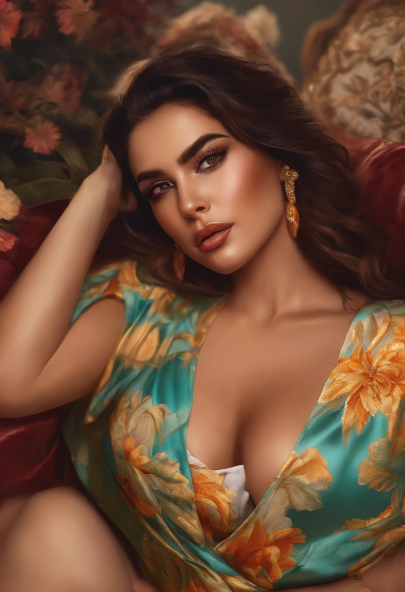 latina, drooling, eyes crossed, ahegao