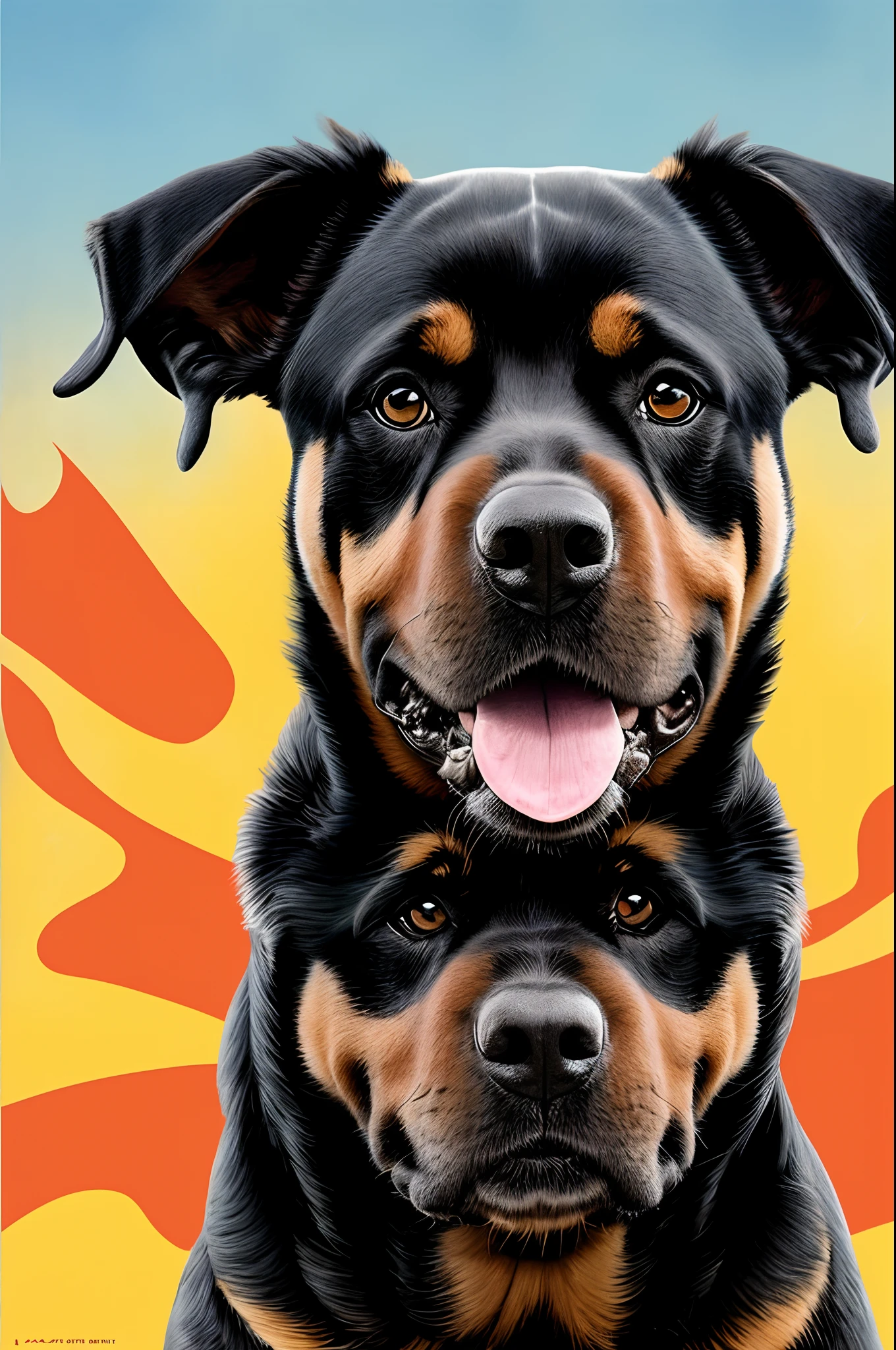 A Disney poster titled "diesel" of a rottweiler
