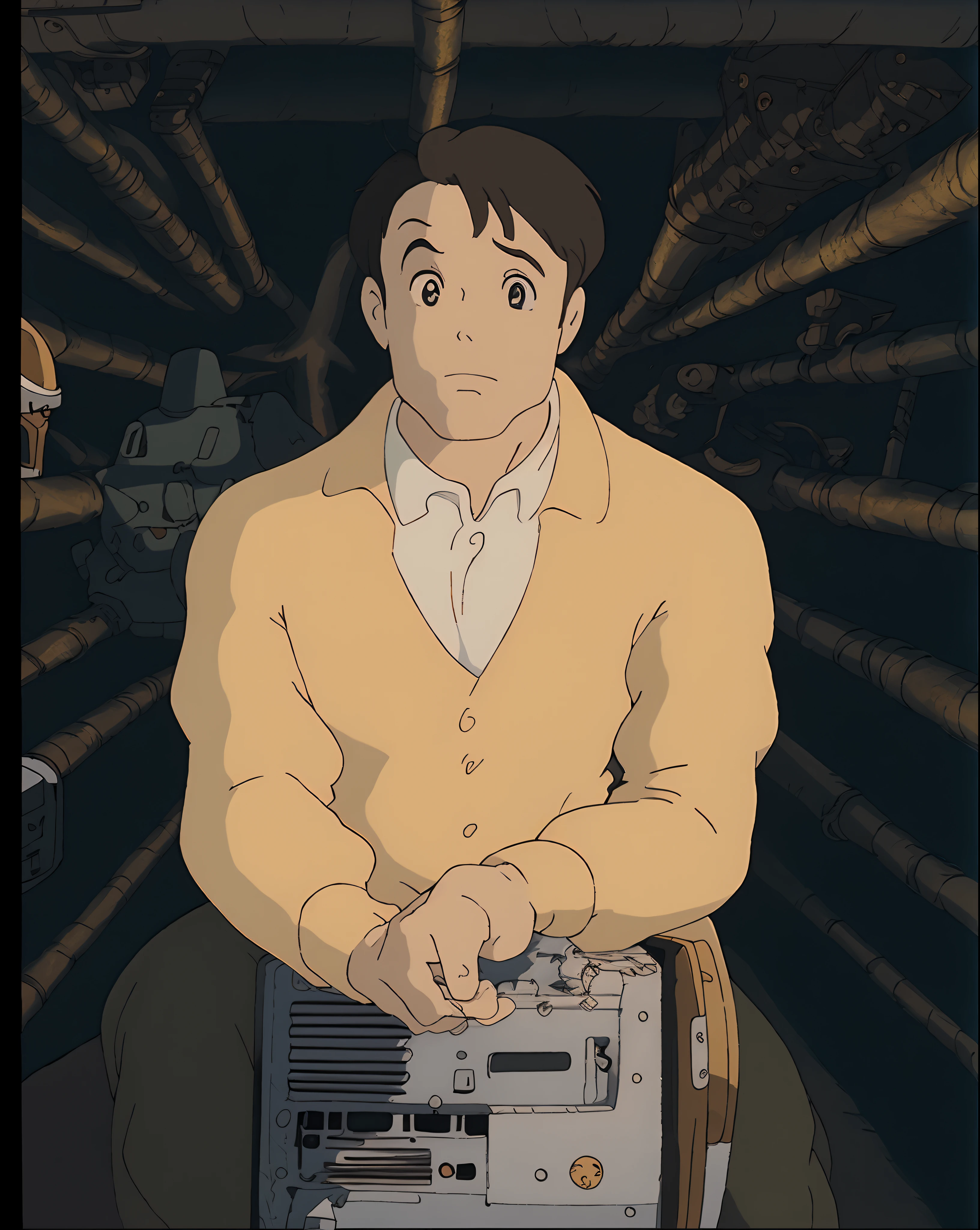 refait ce dessin en portrait ghibli