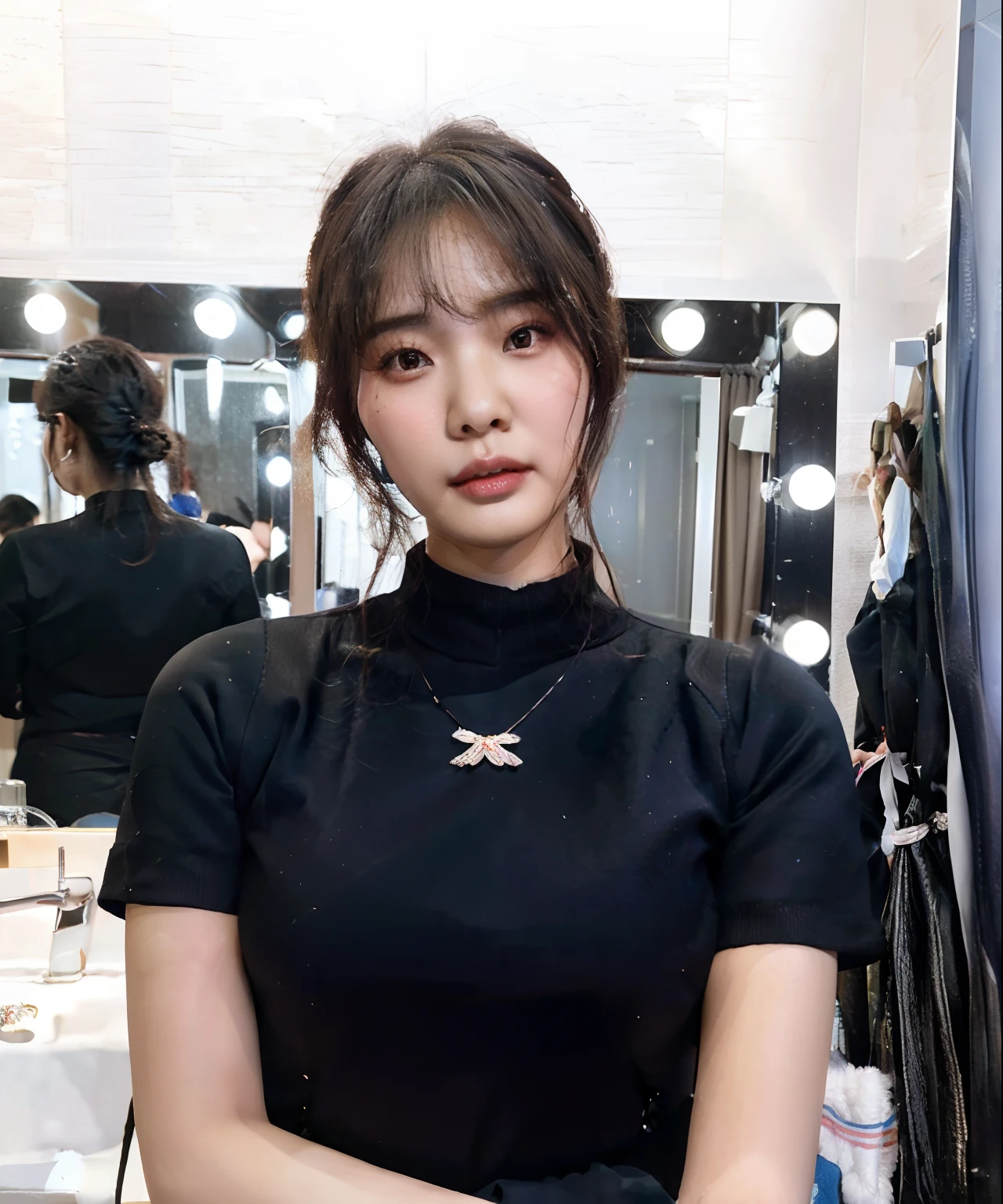 There's a woman standing in front of a mirror with a camera, Lee Ji-eun, Lee Ji - Eun, Heonhwa Choe, Jiyun Chae, Parque Ji-min, Wenfei Ye, Jaeyeon Nam, Gongbi, Hermosa mujer surcoreana, Hermosa joven coreana, hwang se - on