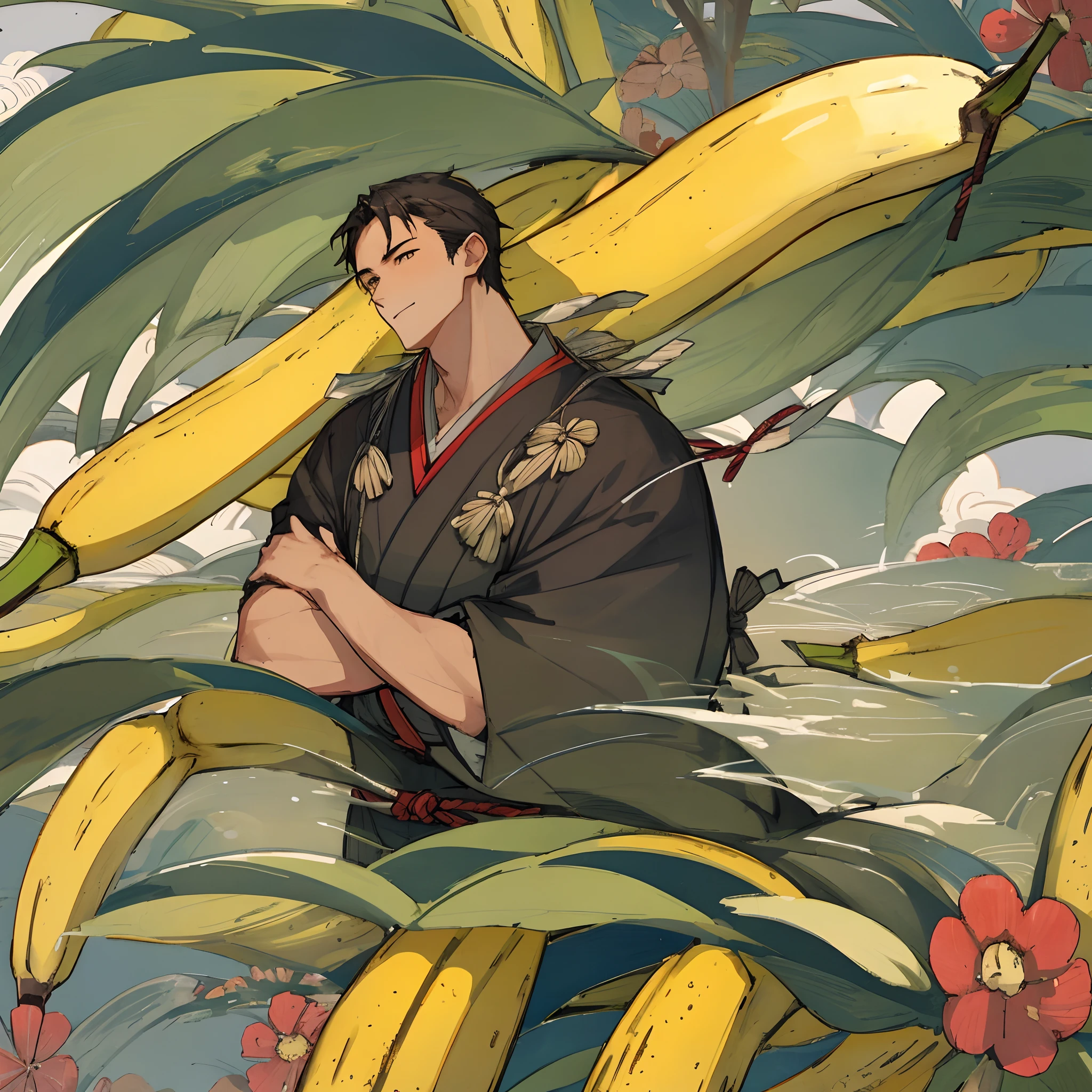 Japan men　banana in