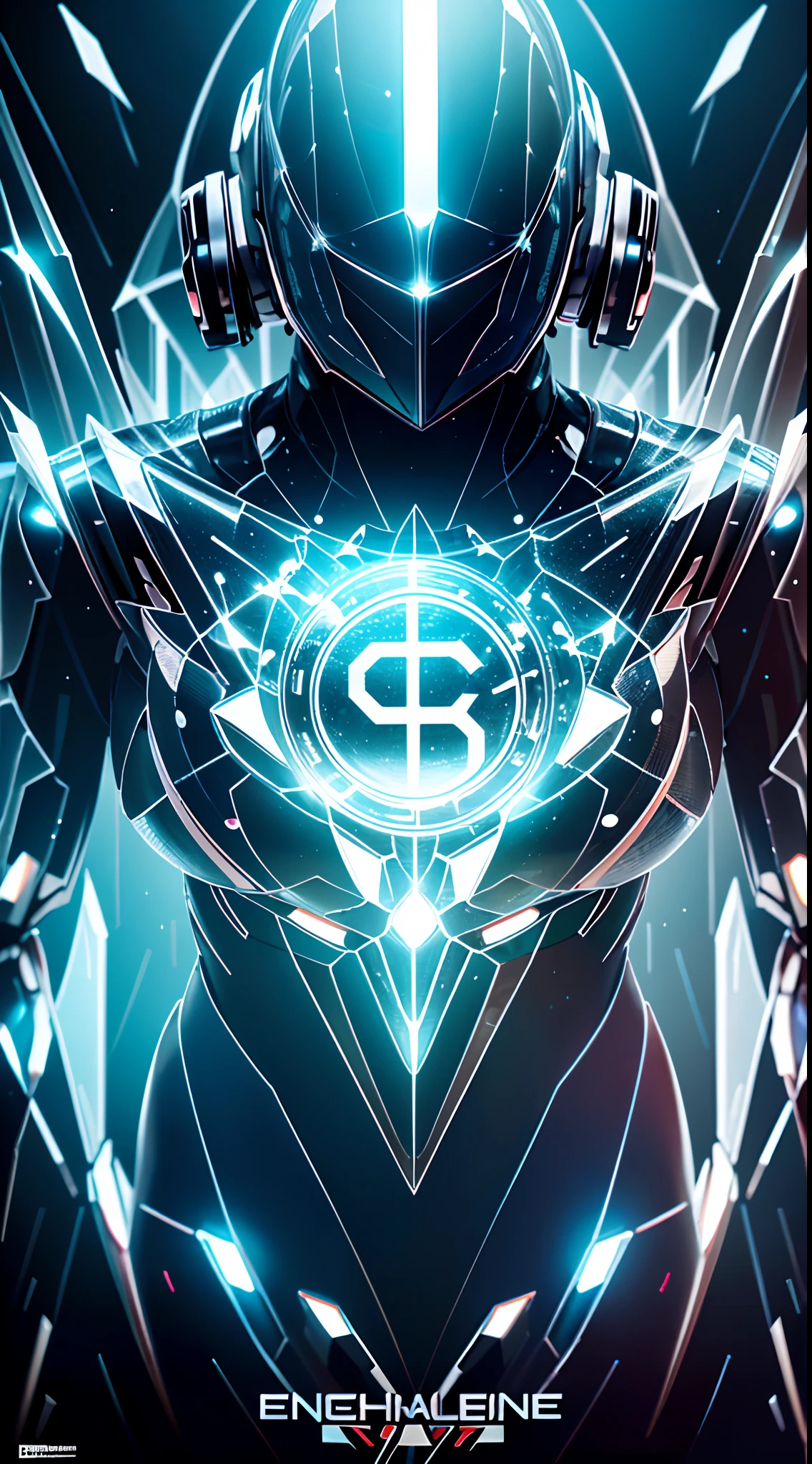 Translucent ethereal mechanical movie poster,Futuristic poster,Mechanical text,Metal text,Glow text,Close-up of digital mechanical text,futuristic urban background,(Doubleexposure:1.6),filmposter,poster for,charact,Huge eye-catching English text,English text,Close-up of English picture, A badge with white English letters, English title, English text Chinese characters, English word tattoos and decals, English text, English kanji