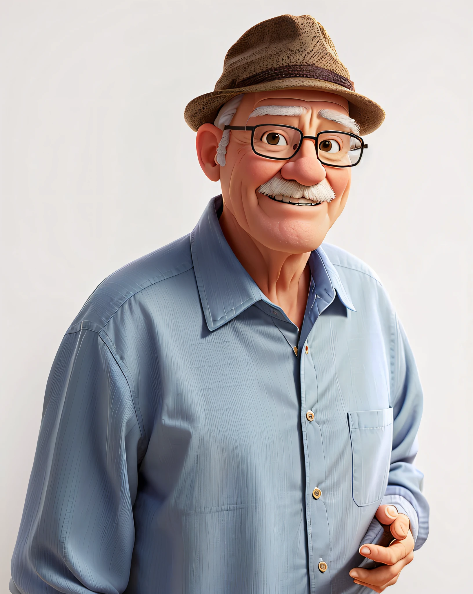 smiling older man wearing a hat and glasses standing against a white wall, photo of a man, portrait of chuck clayton, portrait photo of an old man, a photo of a man, portrait photo of walter white, man with glasses, norm rockwell, mark hammil portrait, peter konig, smiling man, high quality portrait, preston blair, an oldman, alvin schwartz