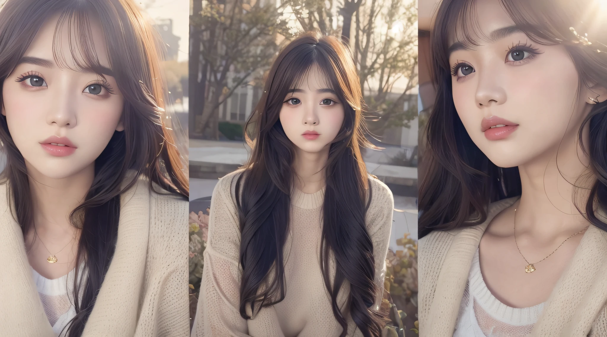 1girl walking on the river, mix4, sweater, pillow, lips, open_mouth, realistic, photo_\(medium\), solo, stuffed_animal, stuffed_toy, teddy_bear, (masterpiece), (realism: 1.3), super detailed, (High detail skin: 1.2), (Best quality: 1.0), (Ultra resolution: 1.0), (ULZZANG-6500: 0.3), wavy detail hair, long hair, sunshine, (beautiful detail makeup), (sexually aroused blush, heavy breath: 1.0), floral theme petals scattered, (soft light bloom: 0.5)