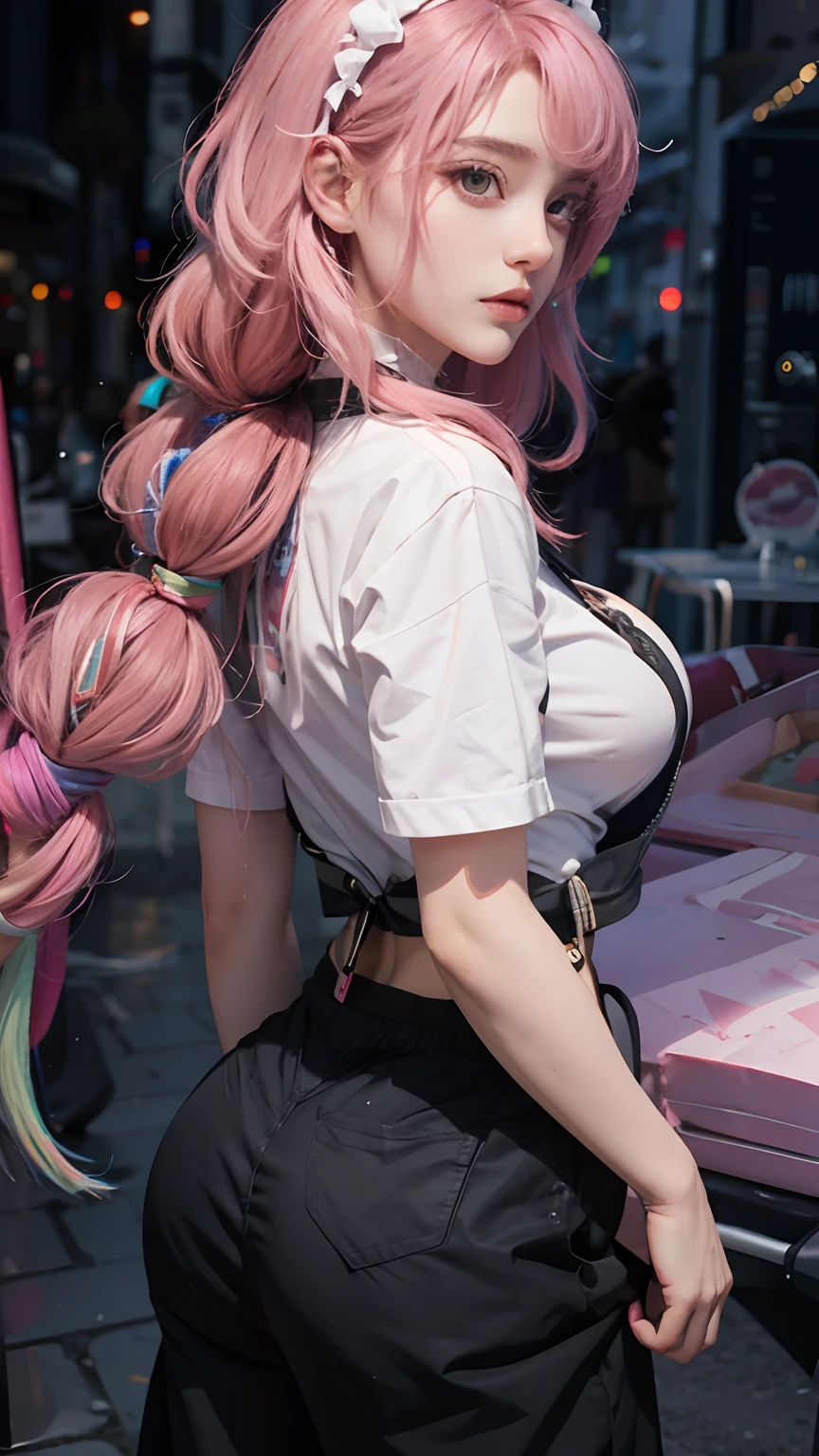 Lora realistis 1 girl with pink hair