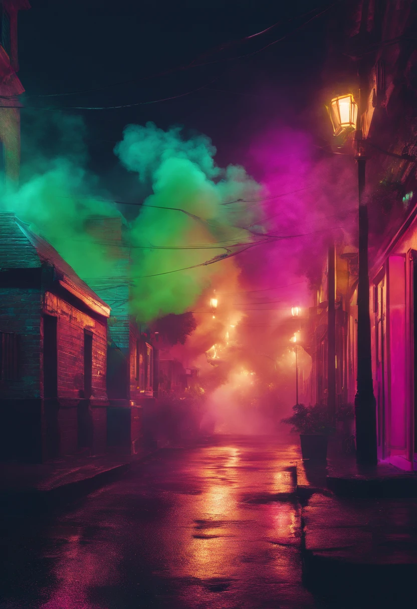Splatoon Bold neon colors, Splash Art, Splattered neon colors, (Iridescent glowing smoke) ((Motion Effect)), Best Quality, Wallpaper Art, nffsw, Center Image, M Schiffer Art, ((Flat color)), (cel-shading style) Very bold neon colors, (High color saturation) sloping, Psychedelic environment