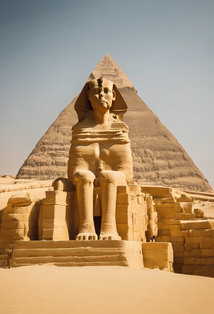 One Person, Solo, Godanubis sitting on a throne inside the pyramid, splendid, Egypt, energy, aura, dust, debris, dune,