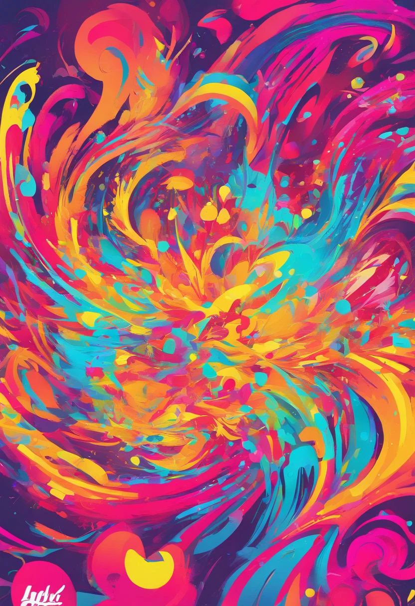 Splatoon Bold neon colors, Splash Art, Splattered neon colors, (Iridescent glowing smoke) ((Motion Effect)), Best Quality, Wallpaper Art, nffsw, Center Image, M Schiffer Art, ((Flat color)), (cel-shading style) Very bold neon colors, (High color saturation) sloping, Psychedelic environment