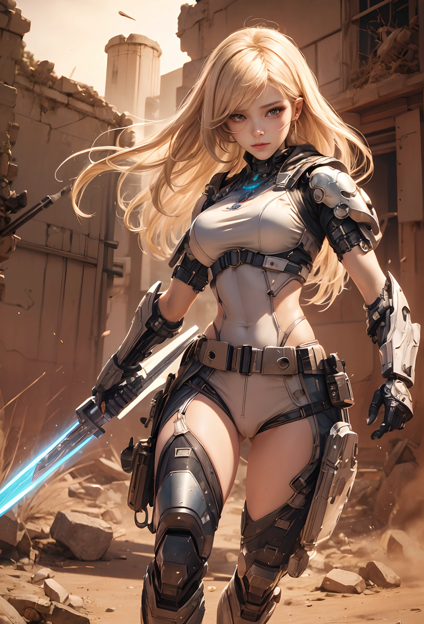 (Detailed illustrations,Very detailed and detailed drawing,Delicate lines with slow and rapid,Realistic texture expression),[Color tressed main line],(Martian battlefield [Desert Ruins]),[独奏],HENTAI ((ANIME) BIONICGirl) Beauty (14years))((well-muscled)) [SKINNY],cyborgs [MACHINEARMY Mobile Infantry Military],Bullet belt [Hood cloak [Brute knife]] [Heavy Mace [javelin]] [[Shells Mortars Grenades]],gravure [[catfight]] Battle Damage,[retro-futuristic],(Intricate and beautiful decoration [Dense detail]),(Fine and beautiful skin expression [Transparency]),[Perfect eye details (Iris beautifully drawn in every detail)[Jewel-like eyes]],[long and beautiful eyelashes],[Meticulously drawn hair [More on beautiful and shiny hair]],(Perfect hand details [Beautiful fingers without breakdowns [Beautiful nails]]),(Perfect Anatomy(Perfectly proportioned))[[Full body like]],[[Design built to the highest level]][Ideal color coordination(Accurate simulation of light-material interactions)],([Precision Detail](detaileds,high-detail)),[Visual art that conveys a sense of narrative].