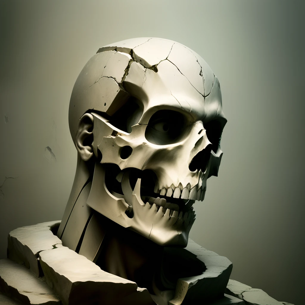 the skull, day of the dead art by linyu hong, in the style of dark white and red, graffiti art, realistic hyper-detail, intricate composition, monumental murals, silver and red, contemporary chicano
