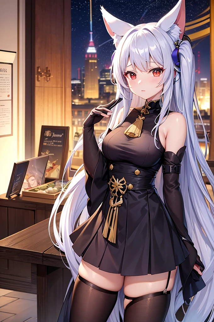 Anime characters with long hair and long hair in costumes, WLOP and Sakimichan, 《azur lane》role, Genshin, jazza and rossdraws, two beautiful anime girls, Ayaka Genshin impact, Anime girls, anime in fantasy style, A scene from the《azur lane》videogame, azur lane style, nixeu and sakimichan