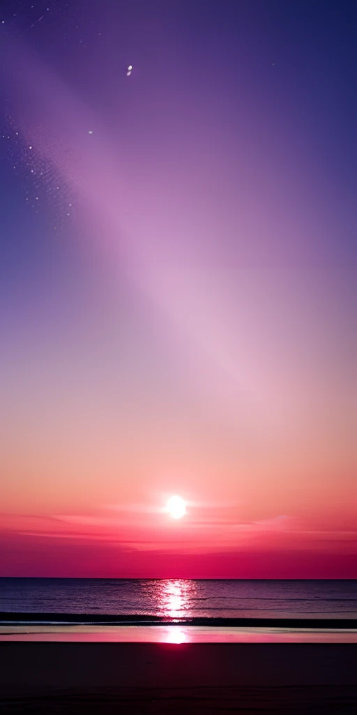 Pink moon, pink sky, soft pink clouds, pink ocean waves sparkling, sparkling, pink roses on pink ocean, fantasy, diamond, crown, universe, soft lights,