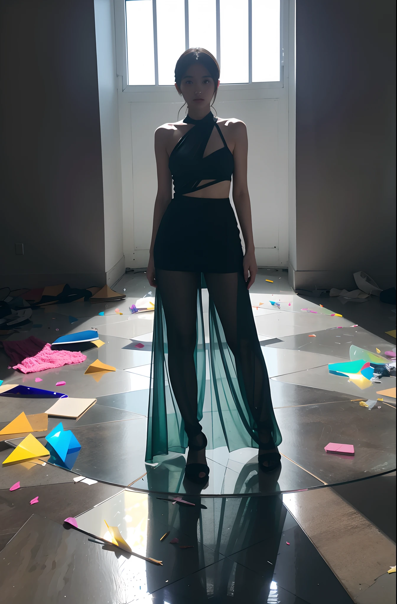 Glass shards，Colorful light and shadow，Design support garments