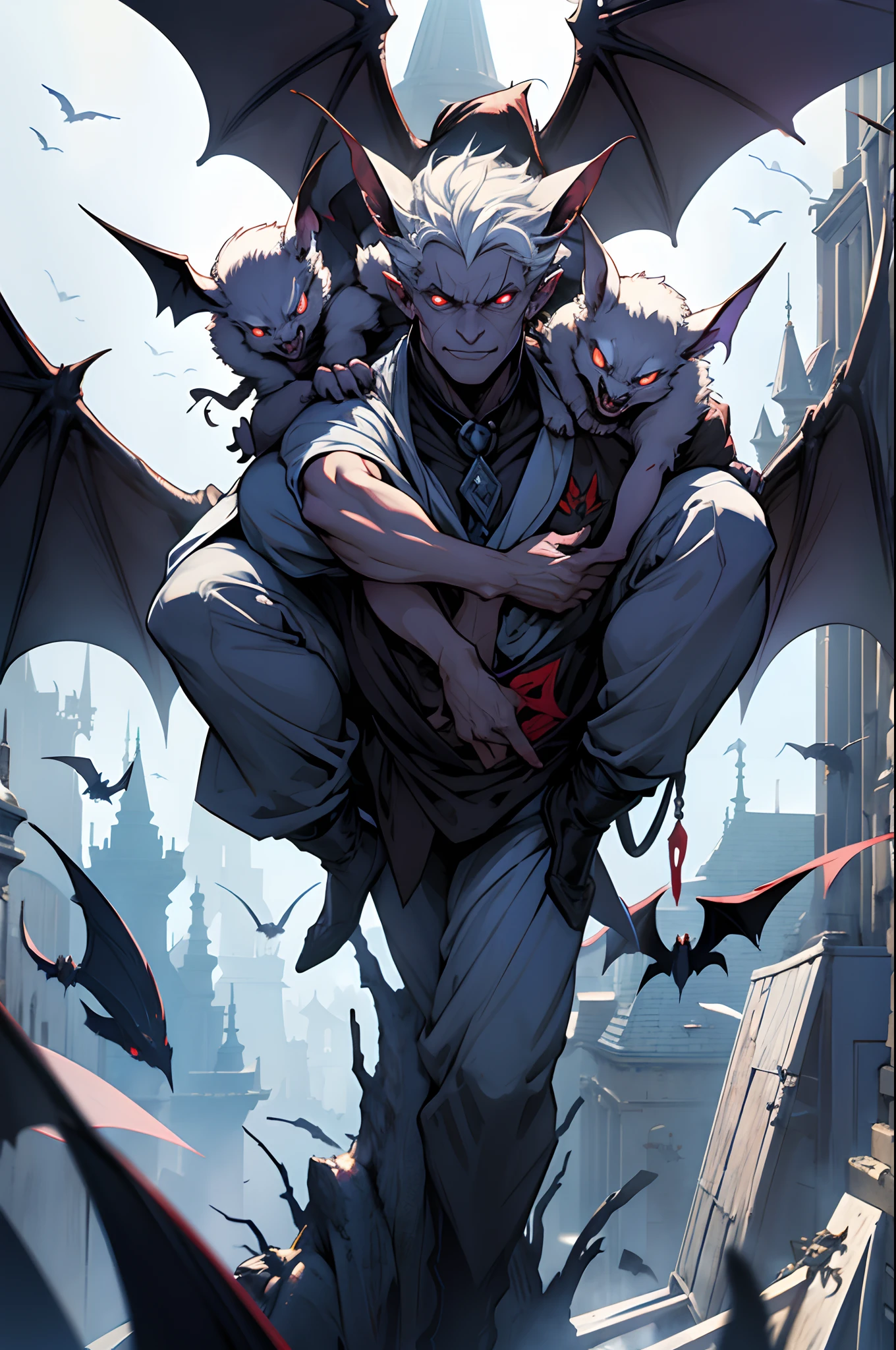 Squeal, Food and disgusting appearance, with a body in the form of a head, separated from the body and wings, Like a bat instead of ears, the vargoyle flies out of the Abyss to other planes of existence, For example, Carcheri, There, Where it becomes a threat. Each vargoyle spreads the disease, which produces new vargoyles. A flock of flying vargoyles is a sure sign of the imminent spread of the plague of evil and chaos