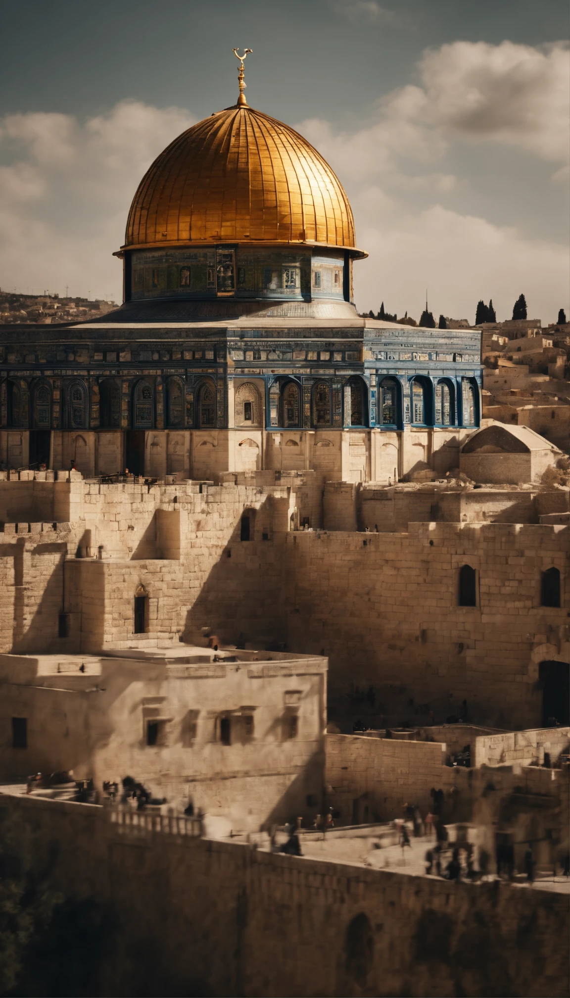 Bombing of Jerusalem with a large number of missiles