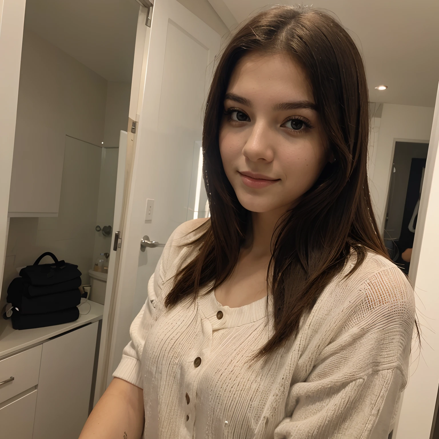 A selfie of a pretty young woman, Taken with iPhone camera
