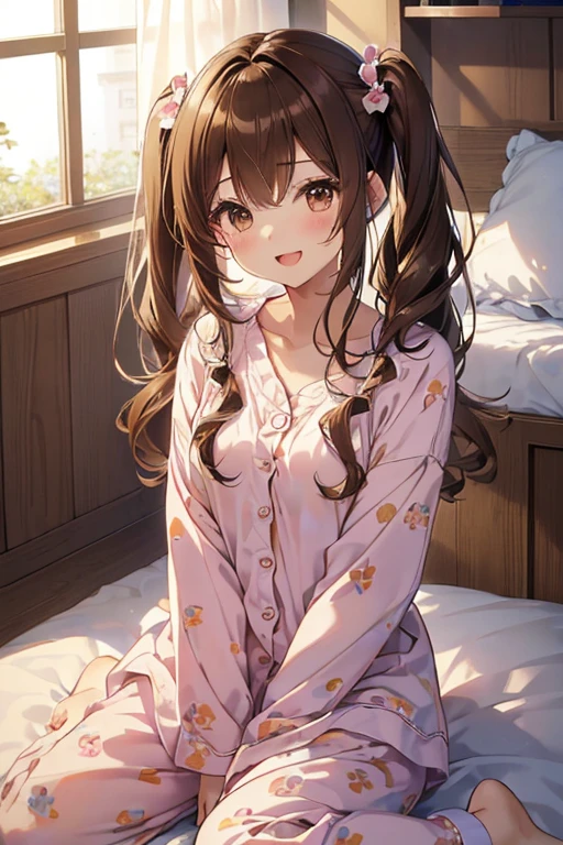 Sfw, usando pijamas sensuais, Figura graciosa, coquete, sala de estudos, sofa, Random charming moves, Facing the camera, imaginativo, Primeiro Amor