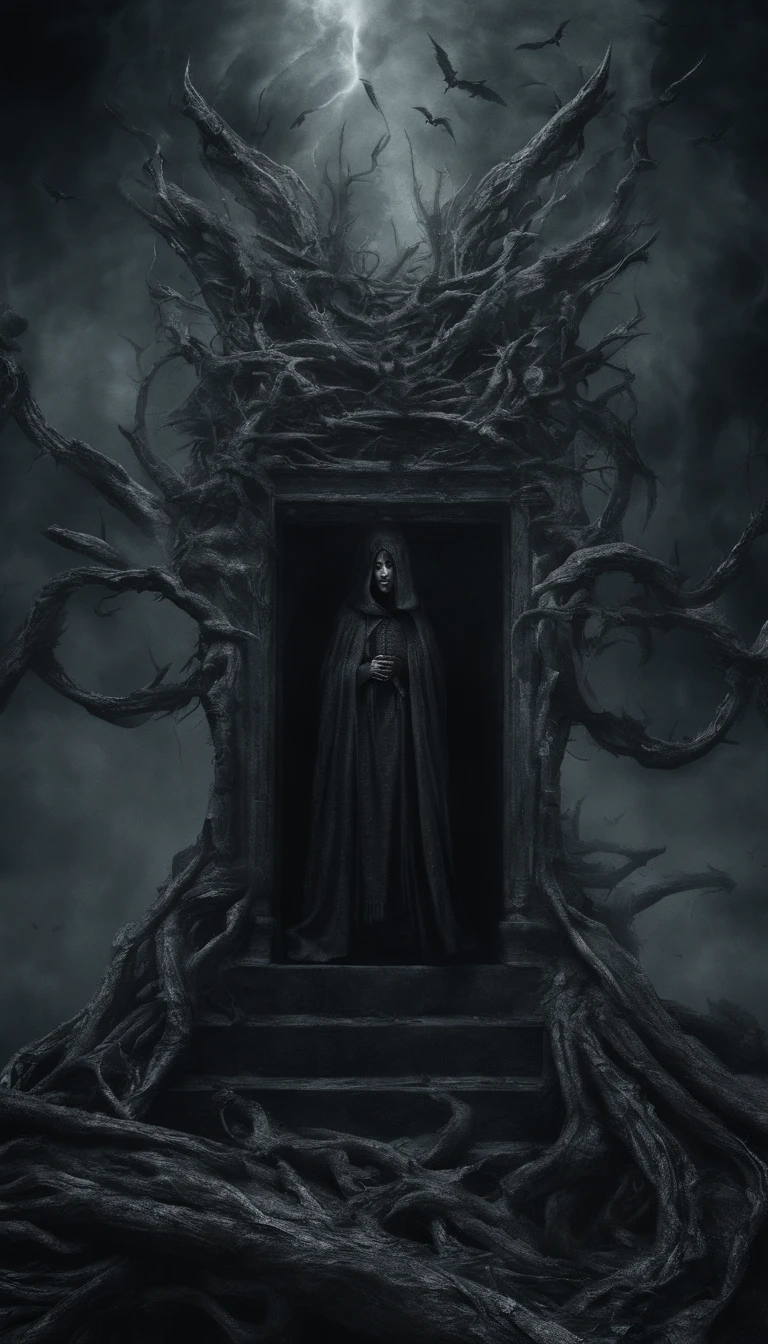 best quality,4k,highres,masterpiece:1.2,ultra-detailed,realistic:1.37,HDR,UHD,studio lighting,portrait,horror,gothic,haunting,terrifying,gloomy,nightmarish,ominous,dreadful,dark,demonic,terrific,macabre,surrealism,monstrous beast,tentacles,cosmic entity,intense,twisted,terrifying eyes,elongated face,otherworldly landscape,ruined city,ancient ruins,shadows lurking,spooky atmosphere,majestic dark wings,foreboding,overwhelming power,ethereal glow,sinister presence,emerging from darkness,nightmare realm,abyssal depths,surreal art,night sky filled with eldritch stars,imposing figure,bleak shadows,element of surprise,unfathomable depths,dimensions beyond,sublime terror,exploration of the unknown