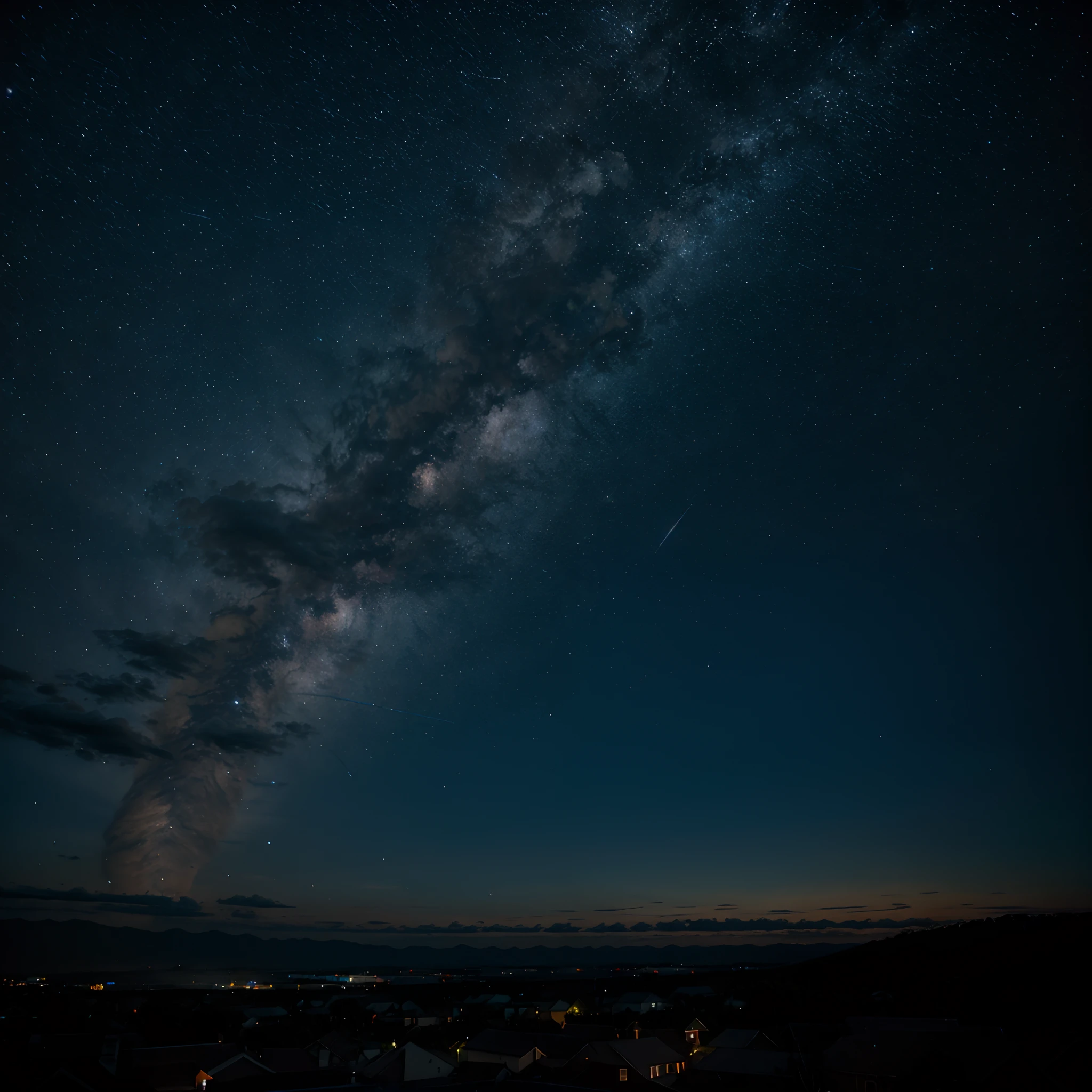 Night sky with stars and clouds