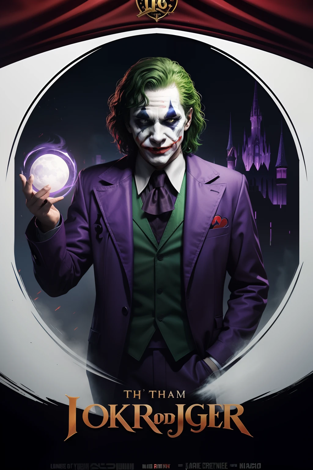 filmposter，poster for,( Logo design_1.5)，Joker logo，Create a nuanced dream mage style