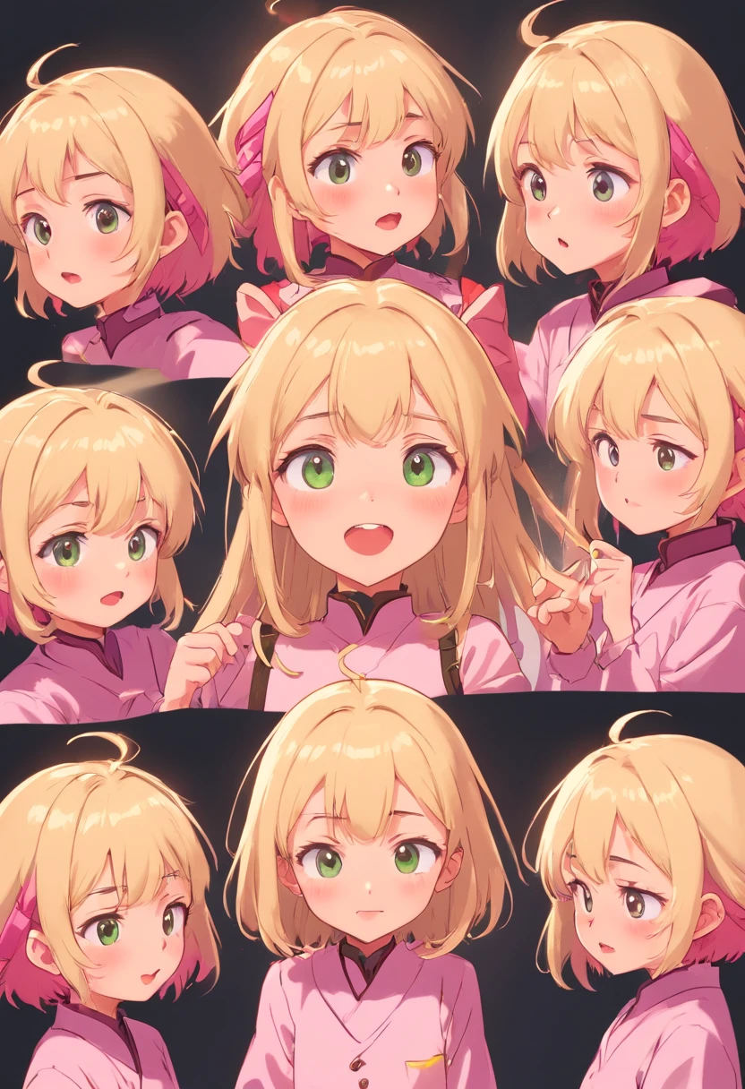 Guy turning into a a stunningly cute 19 year old girl, blonde hair with bright all pink highlights, 8 poses and steps (astonishment, doubt, confusion, having fun,exhilarated,big laughter,tender angry,, Touch your head,Sell moe,wait) ,Anthropomorphic style, step by step, M2F, Transition, black
stroke,differentemotions,9 poses and expressions,8K