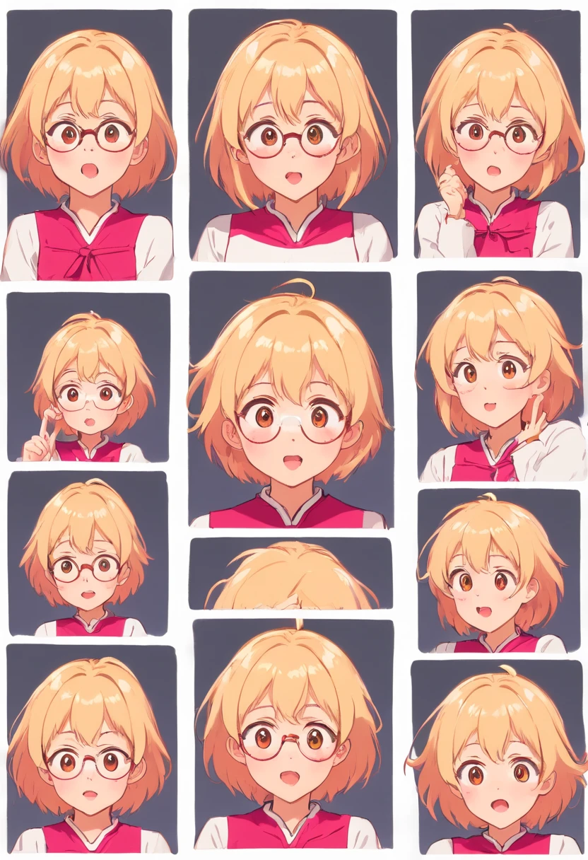 Guy turning into a a stunningly cute 19 year old girl, blonde hair with bright all pink highlights, 8 poses and steps (astonishment, doubt, confusion, having fun,exhilarated,big laughter,tender angry,, Touch your head,Sell moe,wait) ,Anthropomorphic style, step by step, M2F, Transition, black
stroke,differentemotions,9 poses and expressions,8K
