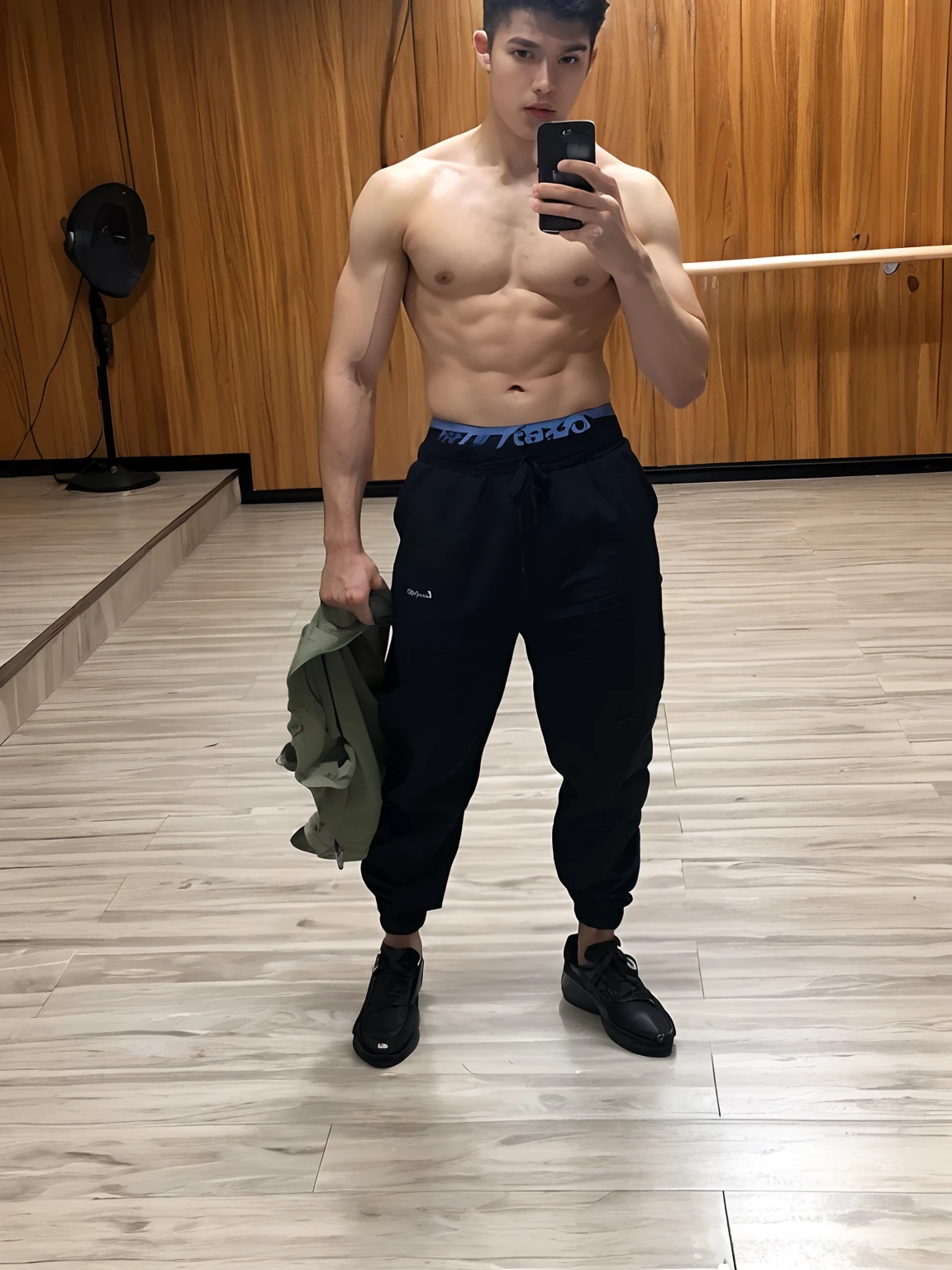 ( (8K:1.27), 4K，best qualtiy, tmasterpiece, man photo, young  male，Perfect face，perfect bodies，white  shirt，clothes see-through，Expose abs，realskin，super detailing
