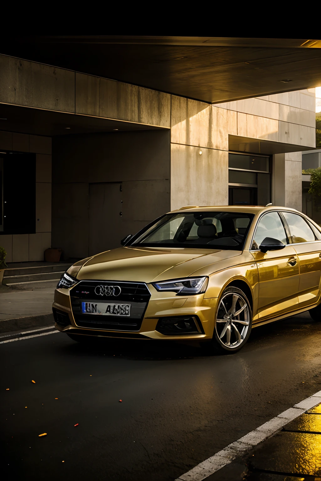 Audi a4, golden rainbow diamond