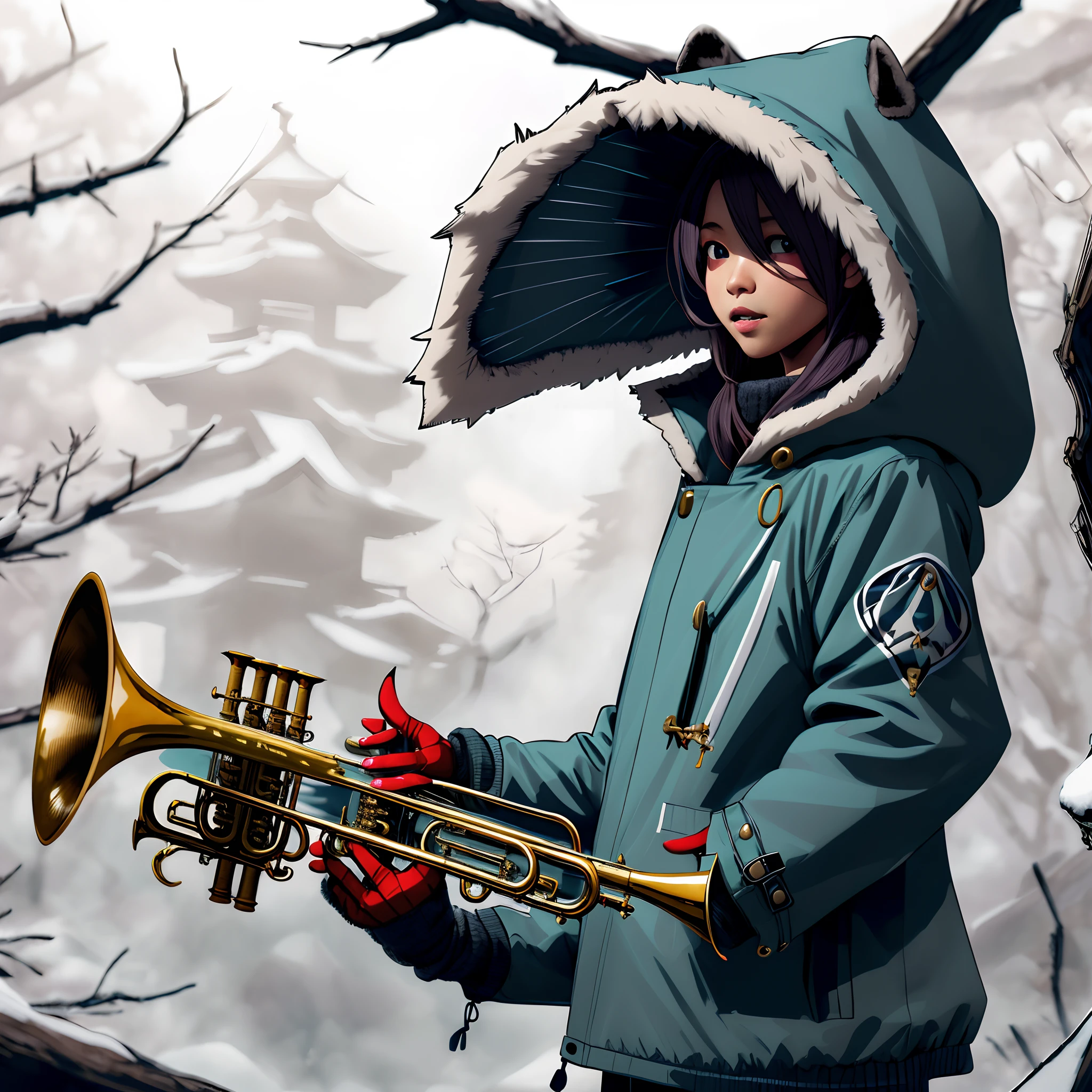 trumpet parka woman