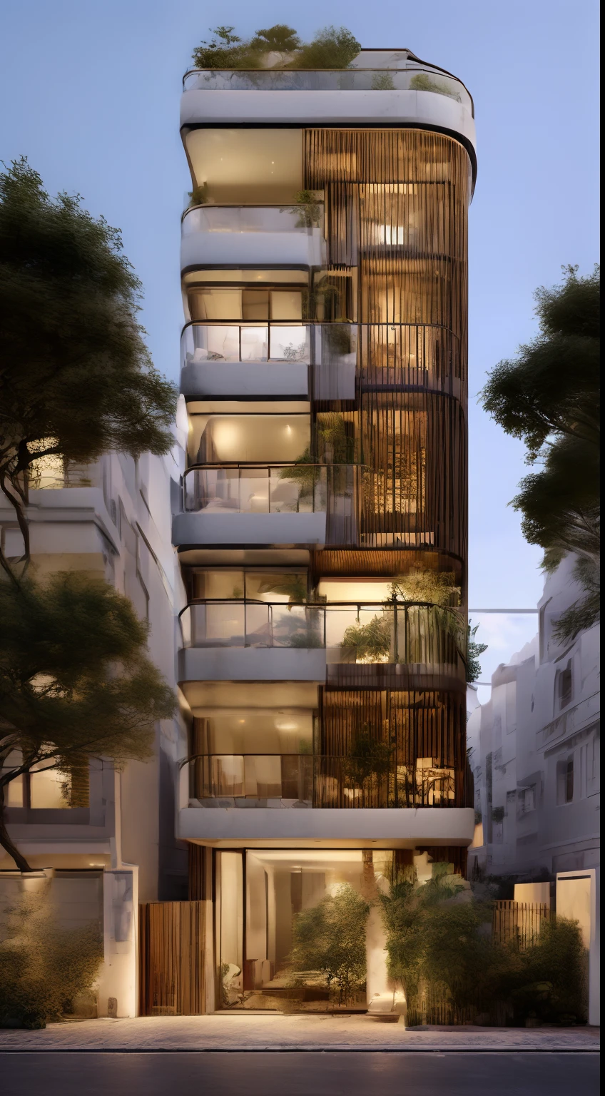 a villa two floor, modern stye, blue sky, sunsetlight, glass, in grass, quality hight, realistic, 8k uhd