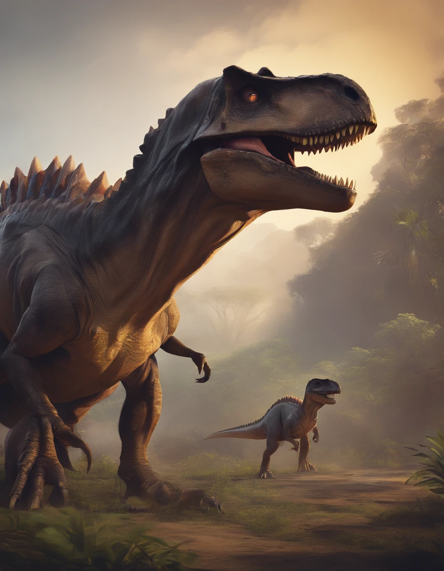 Create Dinosaur AI 8k hdr Max,Primitives,run
