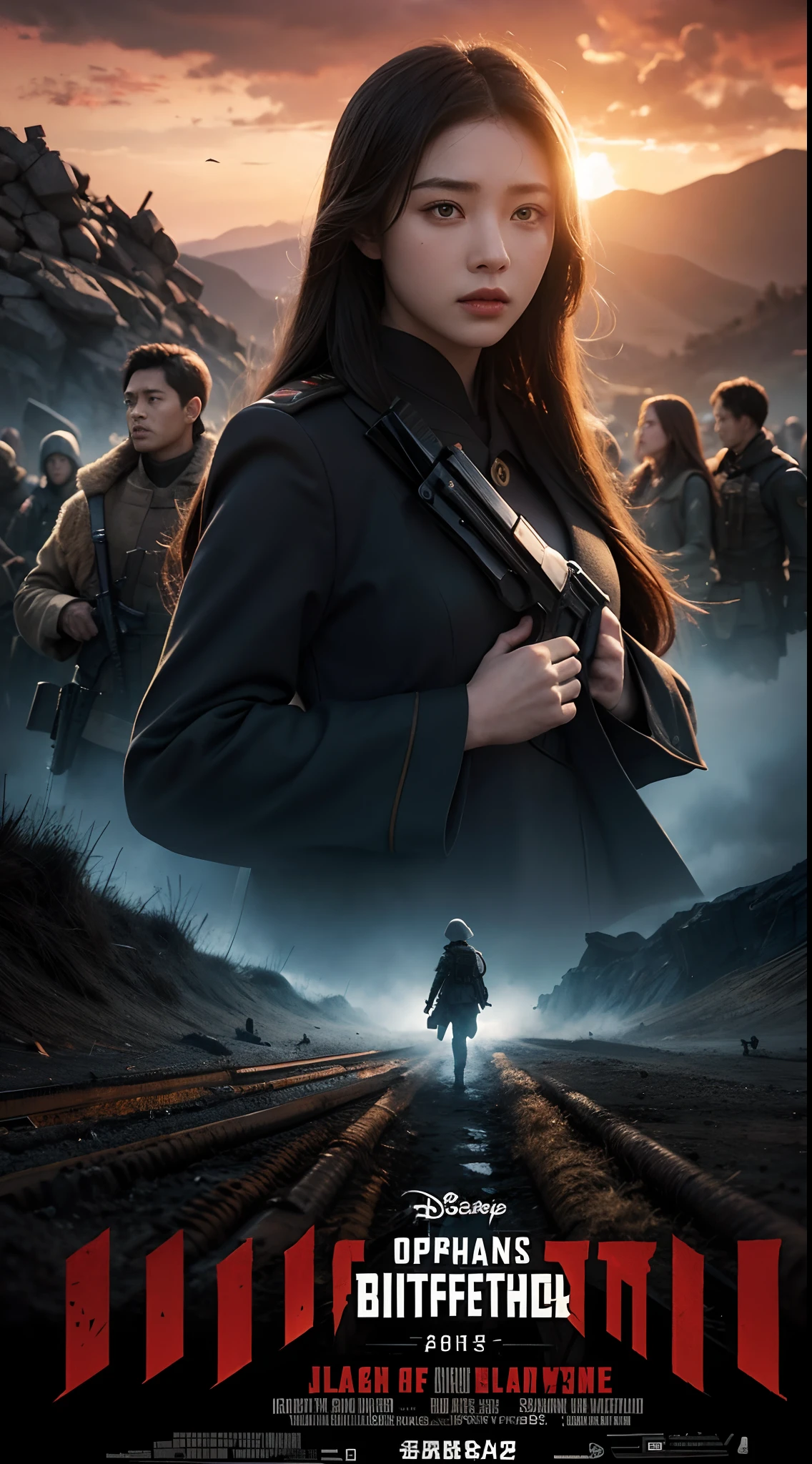 《Orphans of the battlefield》filmposter,poster for