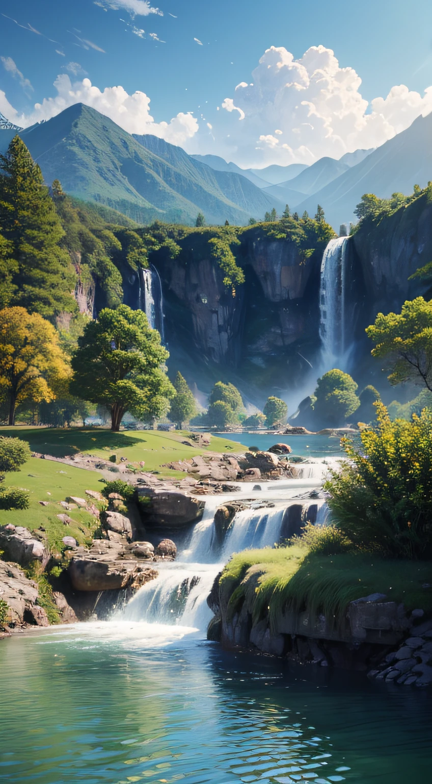Landscape, water, (very detailed CG unity 8k wallpaper), world retirement home, art of painting on the most beautiful artworks, professional majestic oil paintings, intricate, high detail, clear focus, dramatic, realistic painting