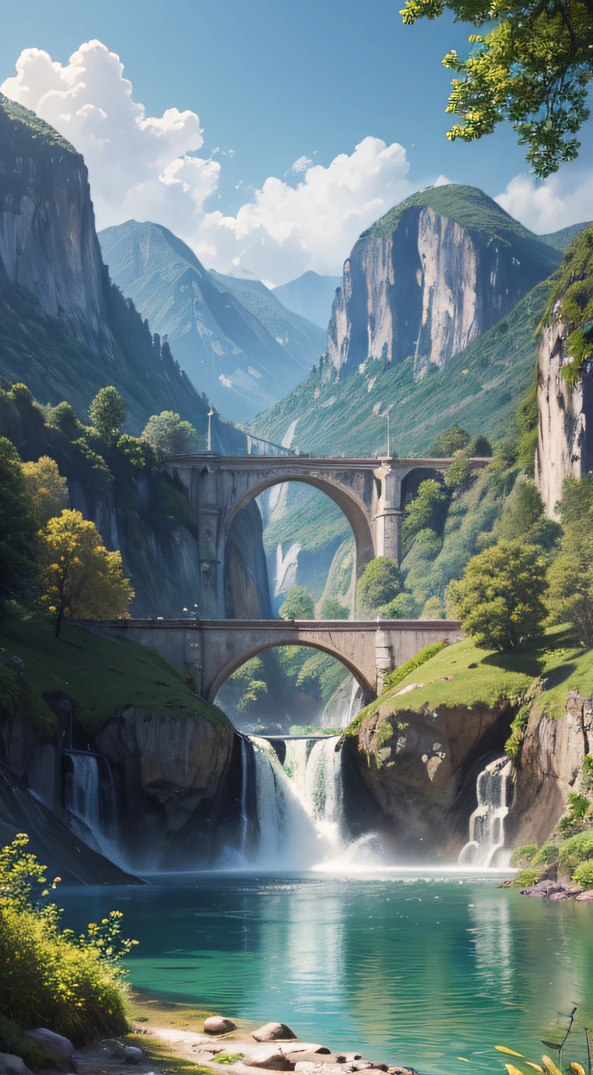 Landscape, water, (very detailed CG unity 8k wallpaper), world retirement home, art of painting on the most beautiful artworks, professional majestic oil paintings, intricate, high detail, clear focus, dramatic, realistic painting