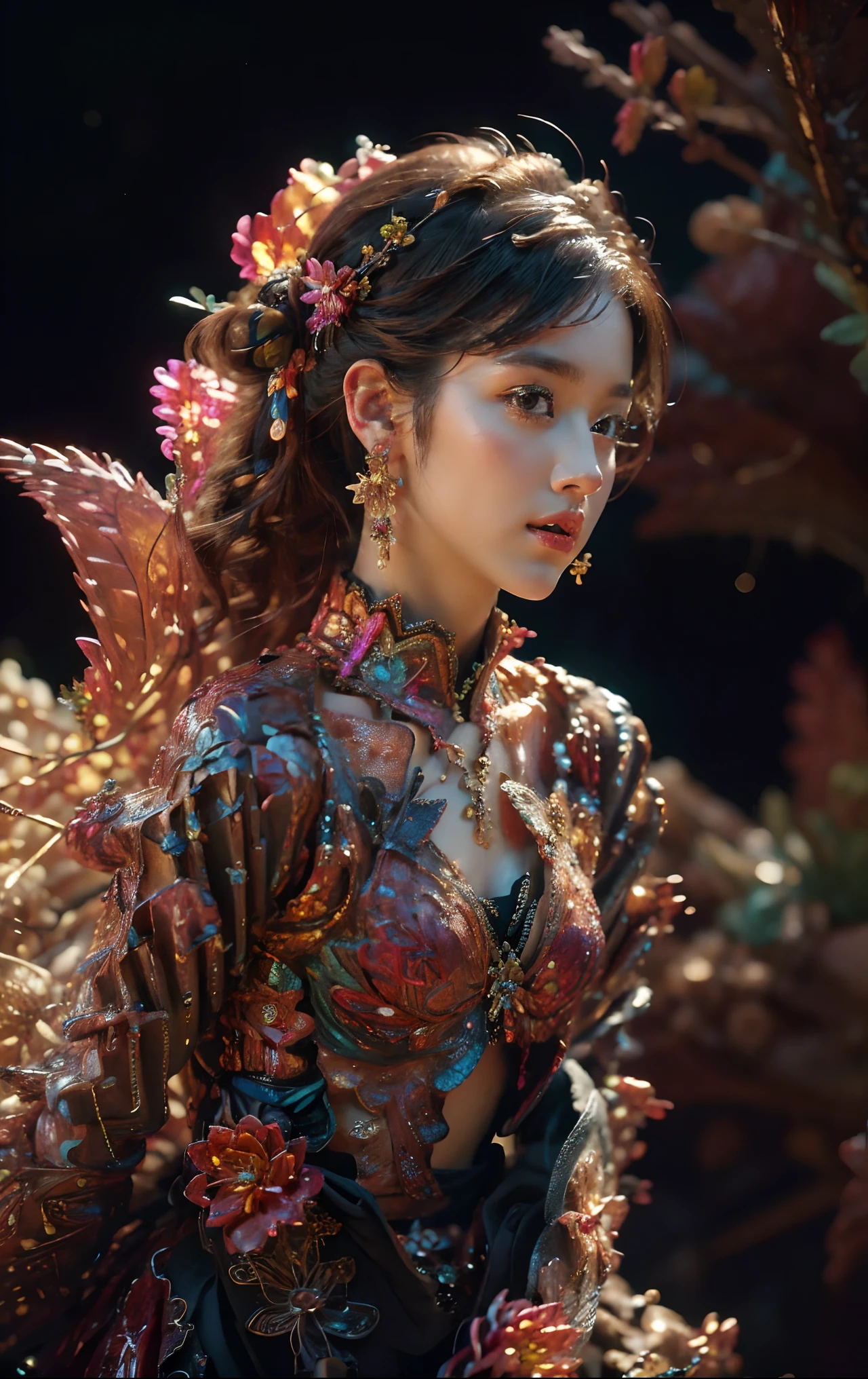 (masterpiece, top quality, best quality, official art, beautiful and aesthetic:1.2), (1girl), extreme detailed,(fractal art:1.3),colorful,highest detailed
