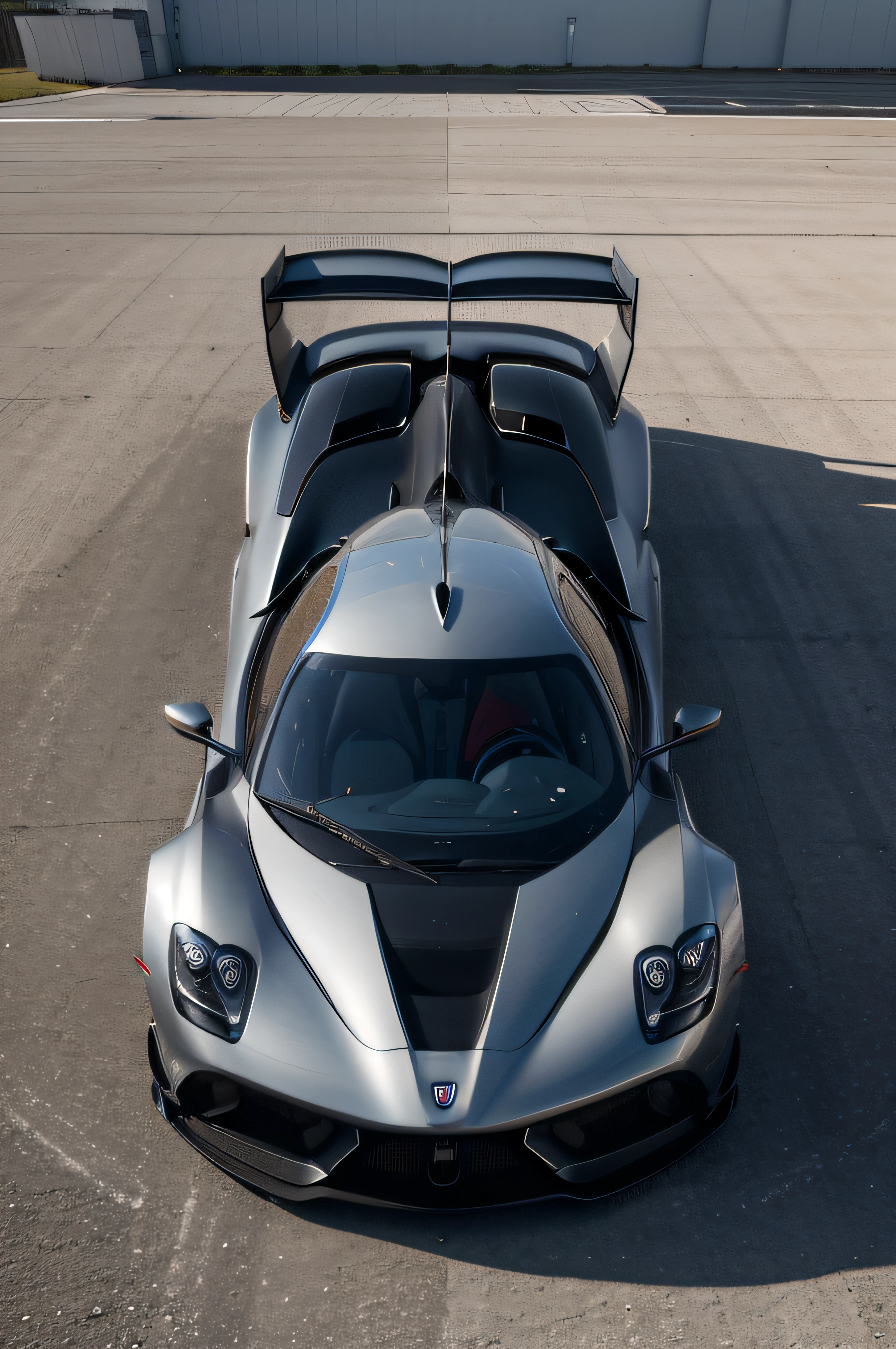 the car logo is two silver wings