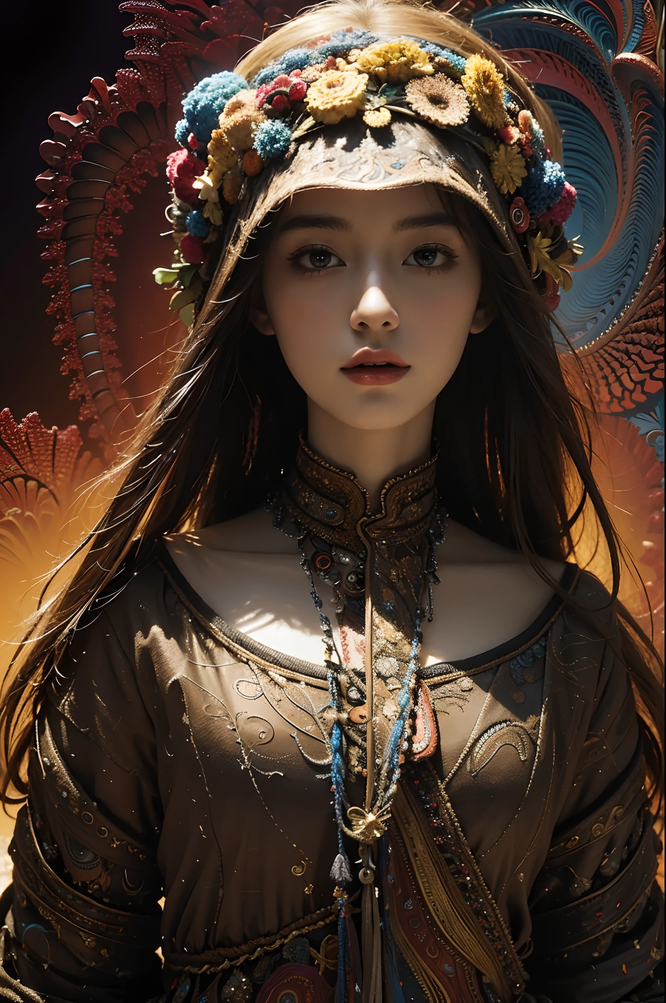 (masterpiece, top quality, best quality, official art, beautiful and aesthetic:1.2), (1girl), extreme detailed,(fractal art:1.3),colorful,highest detailed