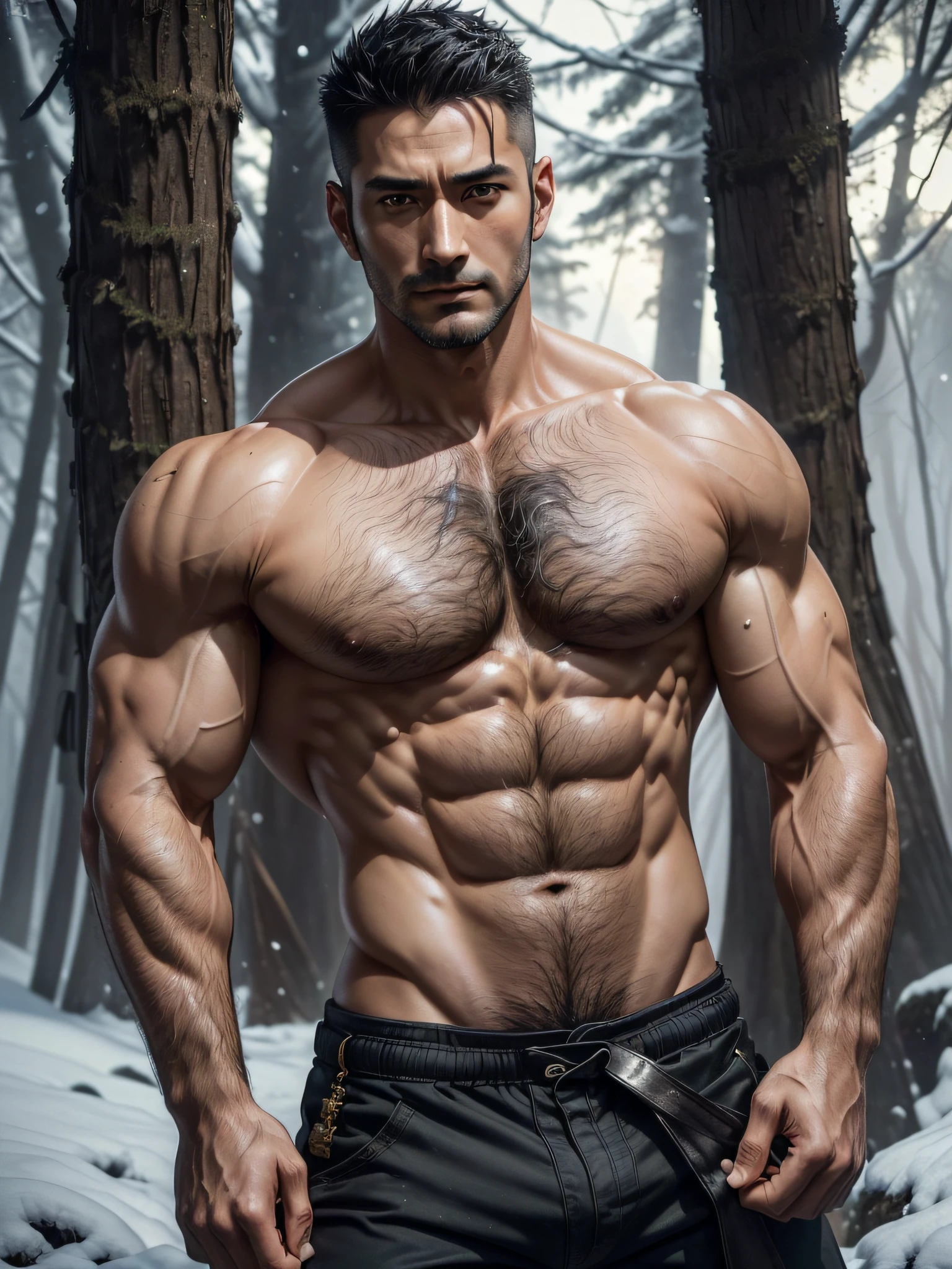 A bald policeman！With a truncheon！buzz cut ！(Highly detailed 8k full-body ！), full bodyesbian ！ ((Photorealistic)), Big hairy black areola！！Didn't wear it！[Arad man posing in the snow in the forest]! [exteriors，in snow，at a forest]!The delicate skin is very delicate, Best quality, Strong light illumination, Sharp focus, Drama View Viewer, Bird's eye view, (( Lean body fat 5%，bald-headed！Hairy underarms！ Stay healthy, Very hairy chest, bodyhair, spread their legs , Hairy legs, full bodyesbian, gigachad muscular, Super buff and cool, 35yo, hairy chest,Hairy armpits Screenshot of Adam Dario Gere, reddit, Photorealism, Bare chest, chest and face, artem, Big chest, Shirtless, fluffy chest, musculature, attractive male, hairy chest and hairy body, Gigachard is an art of muscular abnormality, shin hanga, tatsuyuki tanaka hd, fukaya yuichiro, Yoshifumi Ujima, akikazu mizuno, style of kentaro miura, Shen - hanga, shin-hanga, yoshida , tatsuyuki tanaka hd, shin hanga, fukaya yuichiro, Yoshifumi Ujima, akikazu mizuno, style of kentaro miura, Shen - hanga, shin-hanga, yoshida, minaba hideo, Handsome Chadian attractive male，sidefellatio，Inspired by photorealistic photos by Ludovit Fula, One is wearing a sexy police uniform！There are no phoenix eyes！，Pose in front of them, sweaty abs, chiseled abs, Attractive body, flowers growing out of his body!, Muscular male, Ripped, with abs, muscular men intertwined, six-pack, [ adamantly defined abs ]!!, sexy muscular body, Muscular torso,Strong masculine characteristics,35yo，Tony Leung, :: sport, 32years old, masculine pose, David Gandhi, 35 years old, Male model, aged 40，Zhu Yilong, attractive male，Sideways("sexy police uniform！, large bulge ":1.2),(Dynamic pose:1.1), A masterpiece of the thighs, Best quality, high resolution, closeup portrait, Male focus, solofocus, A man, 40 years old, The erection、Aika、low angles、 Bare chest, bodyhair, Facial hair, slimification，Accommodation h
