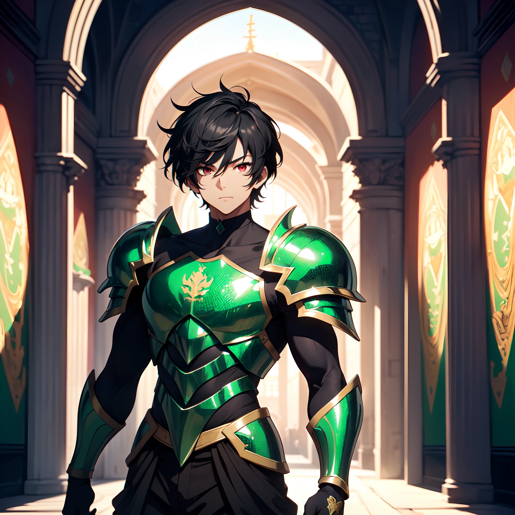 128K Ultra High Definition,
128K Ultra High Quality,
128K Ultra High Resolution,
Best Definition,
Best Quality,
Best Resolution,
Perfectly Detailed,
Perfectly Designed,
Extremely Detailed,
Extremely Designed,
Hyper Detailed,
Hyper Definition,
Hyper Quality,
Hyper Resolution,
Masterpiece,
(((Anime))),
Body Shot,
(((Boy))),
Handsome,
Muscular Body,
(((Black Short Hair))),
(((Red Eyes))),
(((Hyper Detailed & Perfectly Designed With Ultra High Quality Green Emerald Warlord Armor))),
(((Inside Of Medieval Royal Palace Background Scenery))),