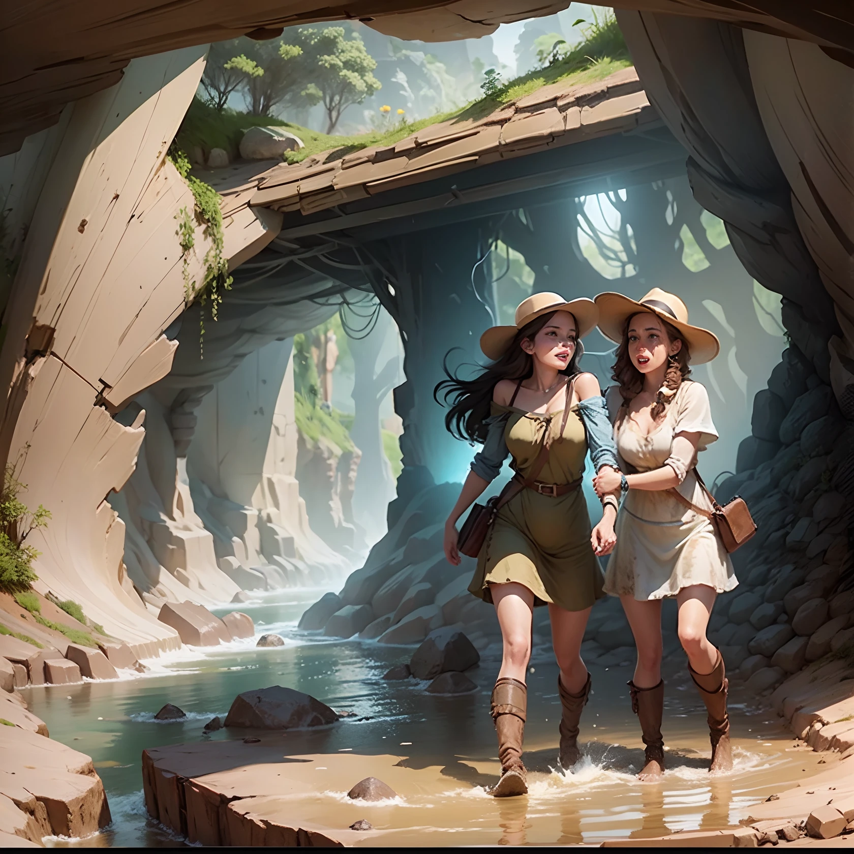 (masterpiece, high detail, high resolution, art style by Greg Rutkowski, depth of field, vibrant colours, complex scene, dynamic poses), (one man and one woman), a ((fully naked)) couple having sex in a forest clearing on a sunny day, laying down on grass, alone in a ((sunny forest)), (background: a beautiful forest), looking at each other, sculpted body, battle scars on entire body, ((sweat streaks on skin)), (voluminous hair: 1.8), sensual, (small breasts: 1.9), (small butt: 1.9), full body view, (sunny day), (pleasure), relaxed, detailed, (volumetric, level difference detail), foggy atmosphere, backlight, contour light, seductive, (((alone))), adults