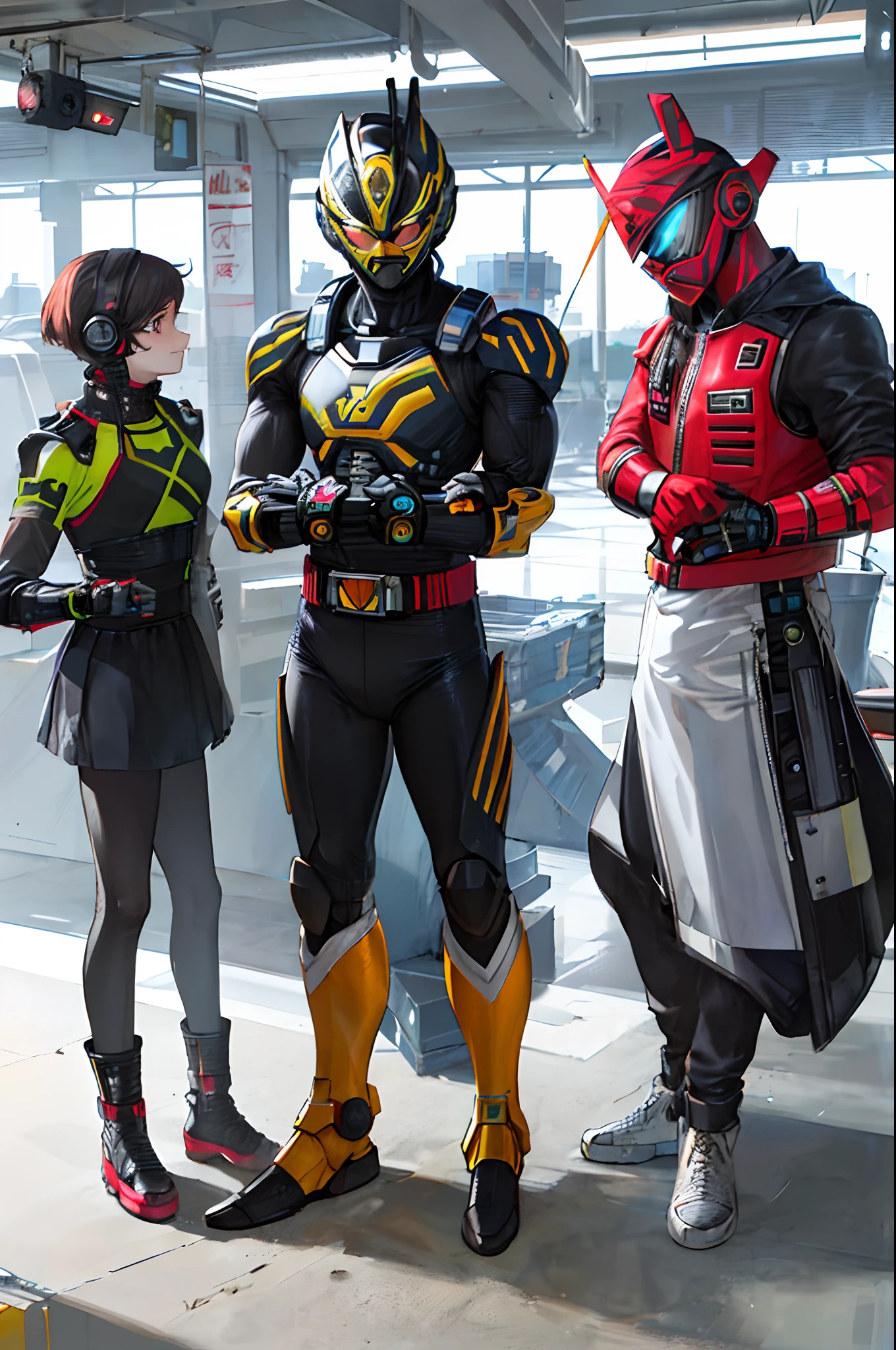 Cyber punk , masterpiece, best quality, ninja, power ranger