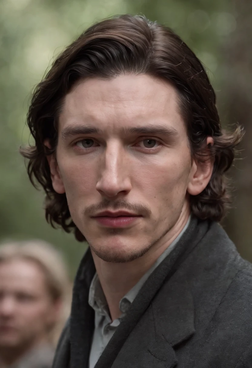ginger adam driver with huge ears