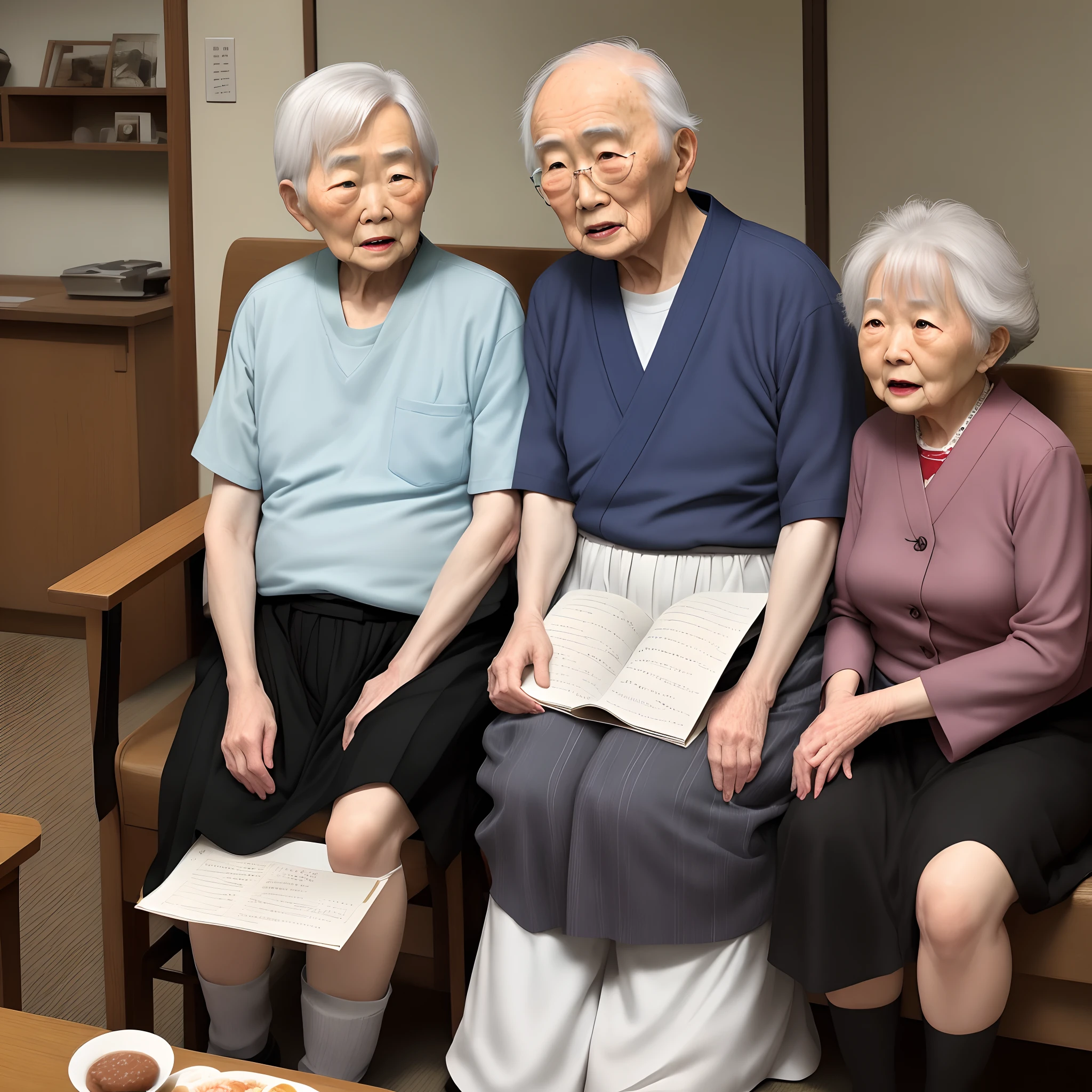 The grandparents told their birthdays about their personal experiences during the anti-Japanese period