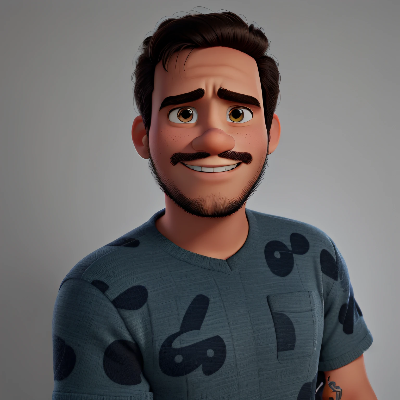 um homem, estilo pixar, alta qualidade, best quality