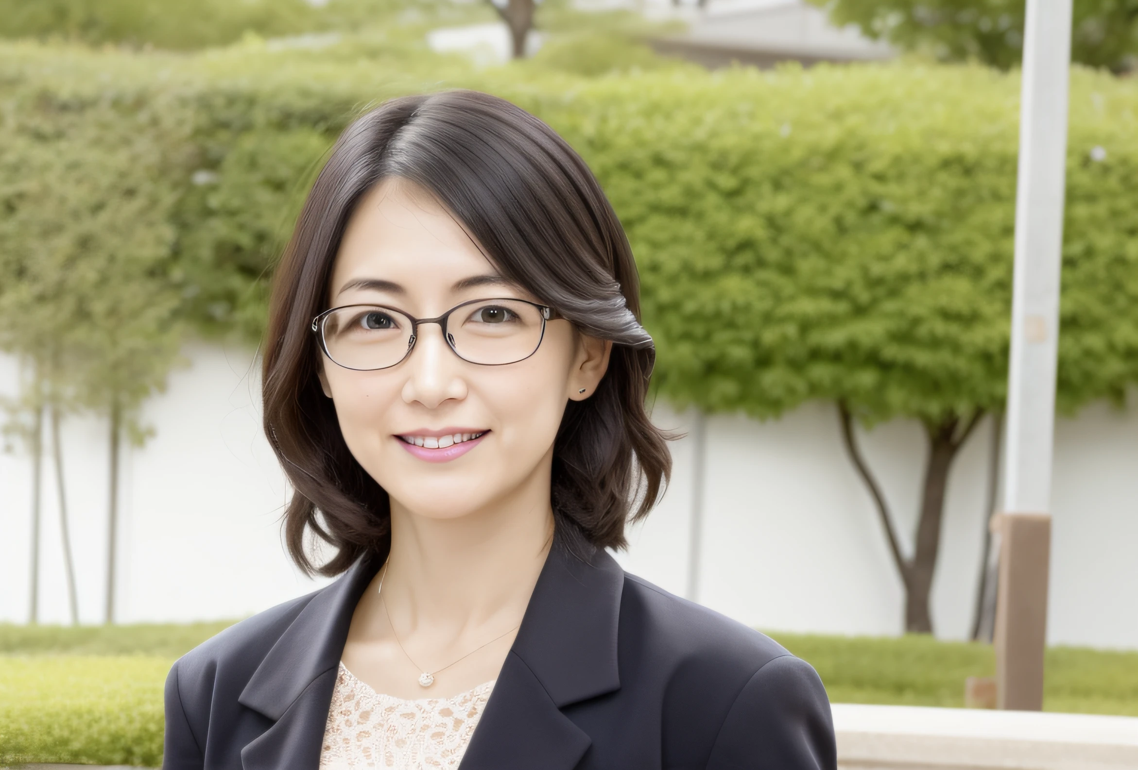 Full body posture,top-quality、ultra-detailliert、8k photo、1girl in,perfect hair,Girls wearing girls,Perfect Glasses,Perfect Smile with Orthodontics,Wearing glasses,Wearing glasses、A woman in a jacket is taking a photo, Yayoi Kasuma, Ayami Kojima Amano, deayami kojima, Kaoru Mori, takada akemi, Yuuki Hagure, hints of yayoi kasuma, Junko Enoshima, ayamin kojima, akiko takase, makoto shinka